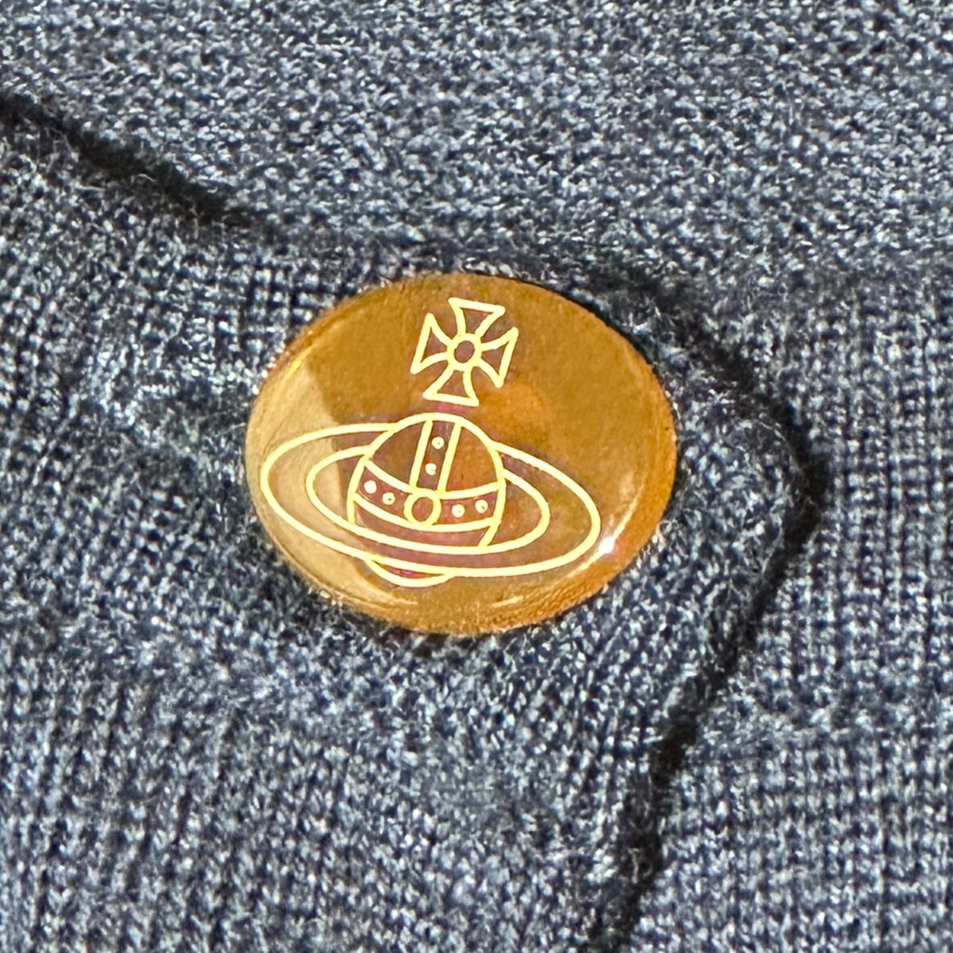 Vivienne Westwood RED LABEL(ヴィヴィアンウエストウッドレッドレーベル) Obrogo Crew Neck Wool Cardigan オーブロゴ クルーネック ウール カーディガン 16-03-152003 3 ネイビー