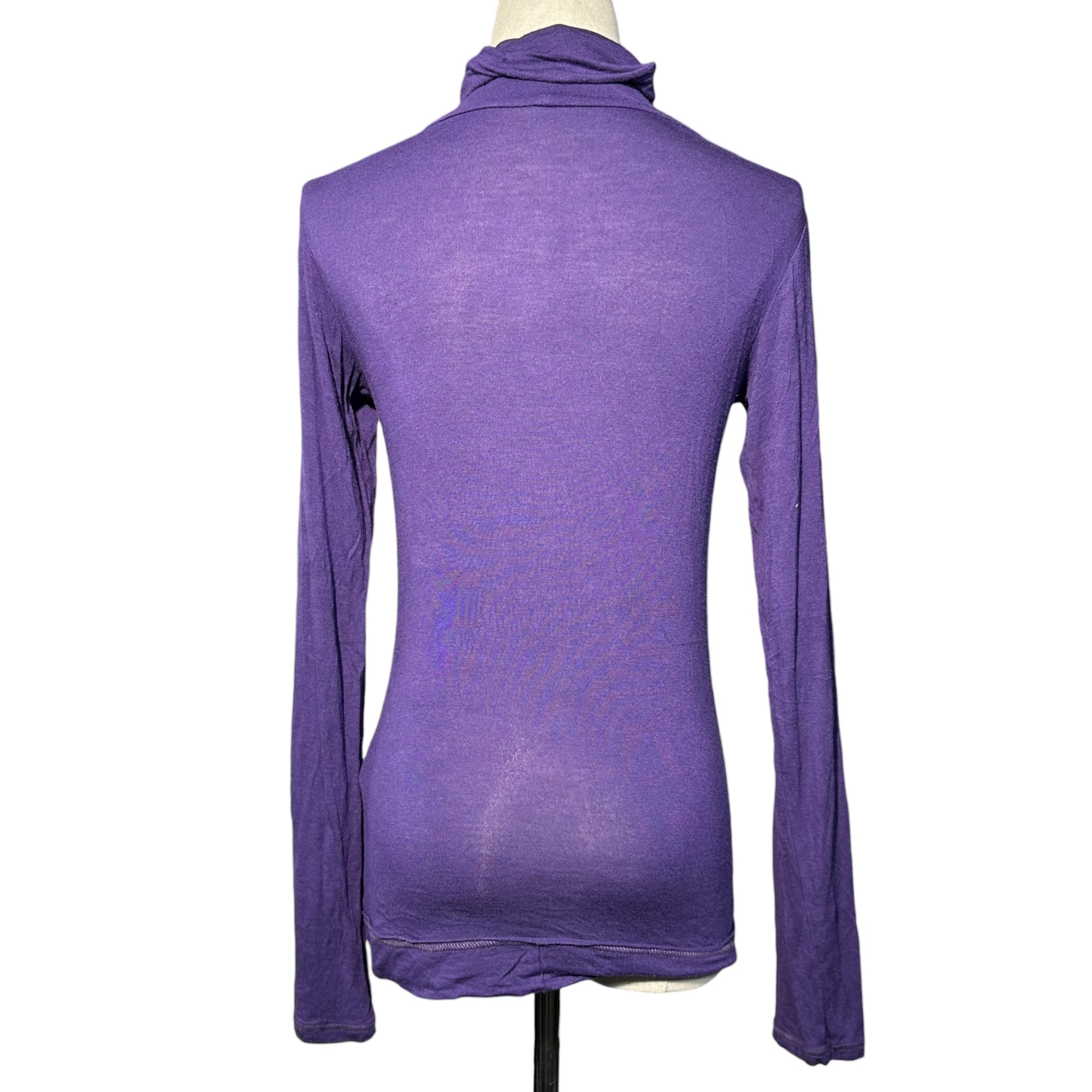 MARITHE FRANCOIS GIRBAUD(マリテフランソワジルボー) 00's Turtleneck Long-Sleeve Knit Top タートルネック 長袖 カットソー F7-6422 S パープル Y2K