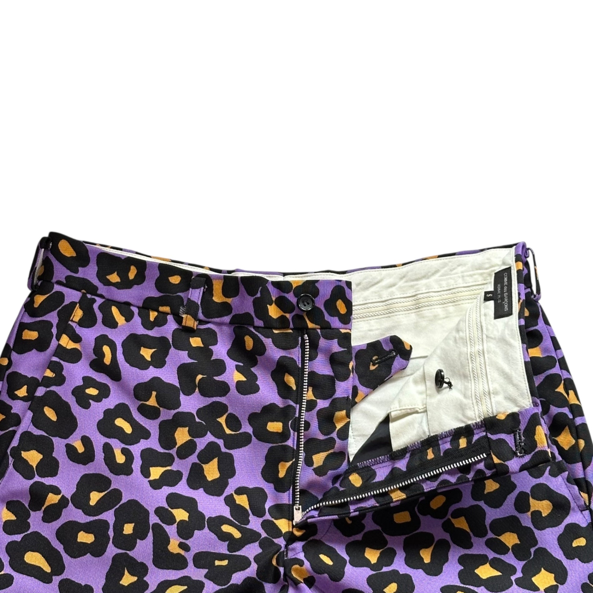 COMME des GARCONS HOMME PLUS(コムデギャルソンオムプリュス) 20AW Leopard Bondage Shorts レオパード ボンテージ ショーツ PF-P008 S パープル×オレンジ ハーフ ショート パンツ
