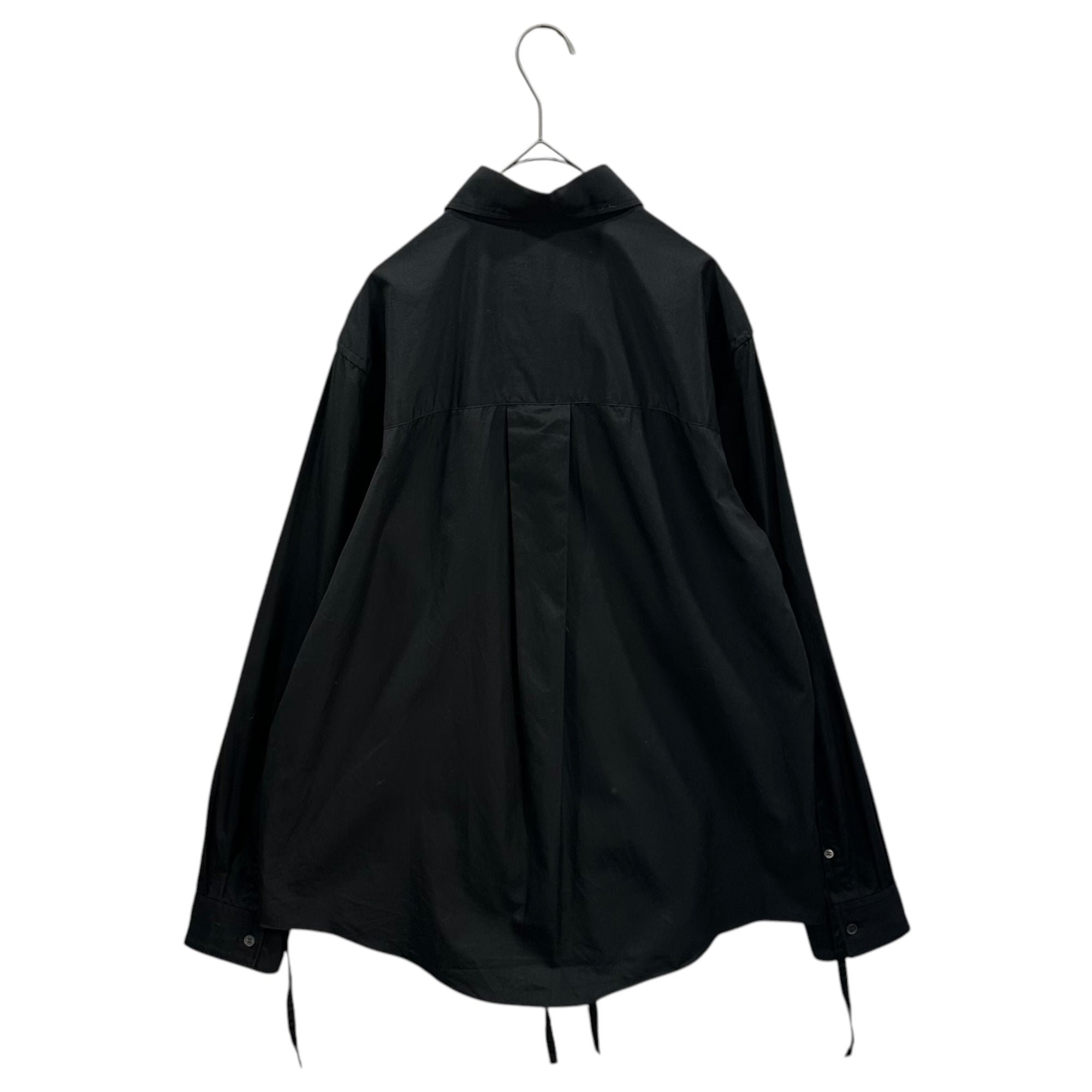 SOSHIOTSUKI(ソウシオオツキ) 2022SS THE KIMONO BREASTED SHIRT キモノ ブレステッド シャツ 着物 S22SGN01SH-LSC 44 ブラック