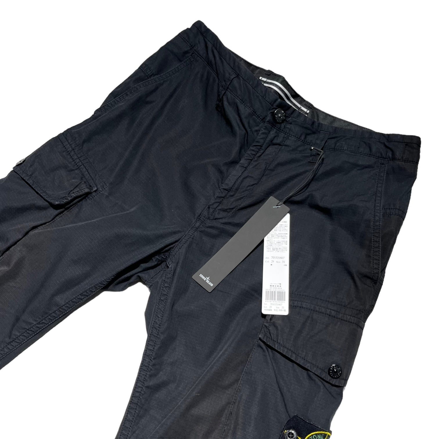 STONE ISLAND(ストーンアイランド) 19SS Slim type cargo pants スリムタイプ カーゴパンツ 701531807  W31 ブラック