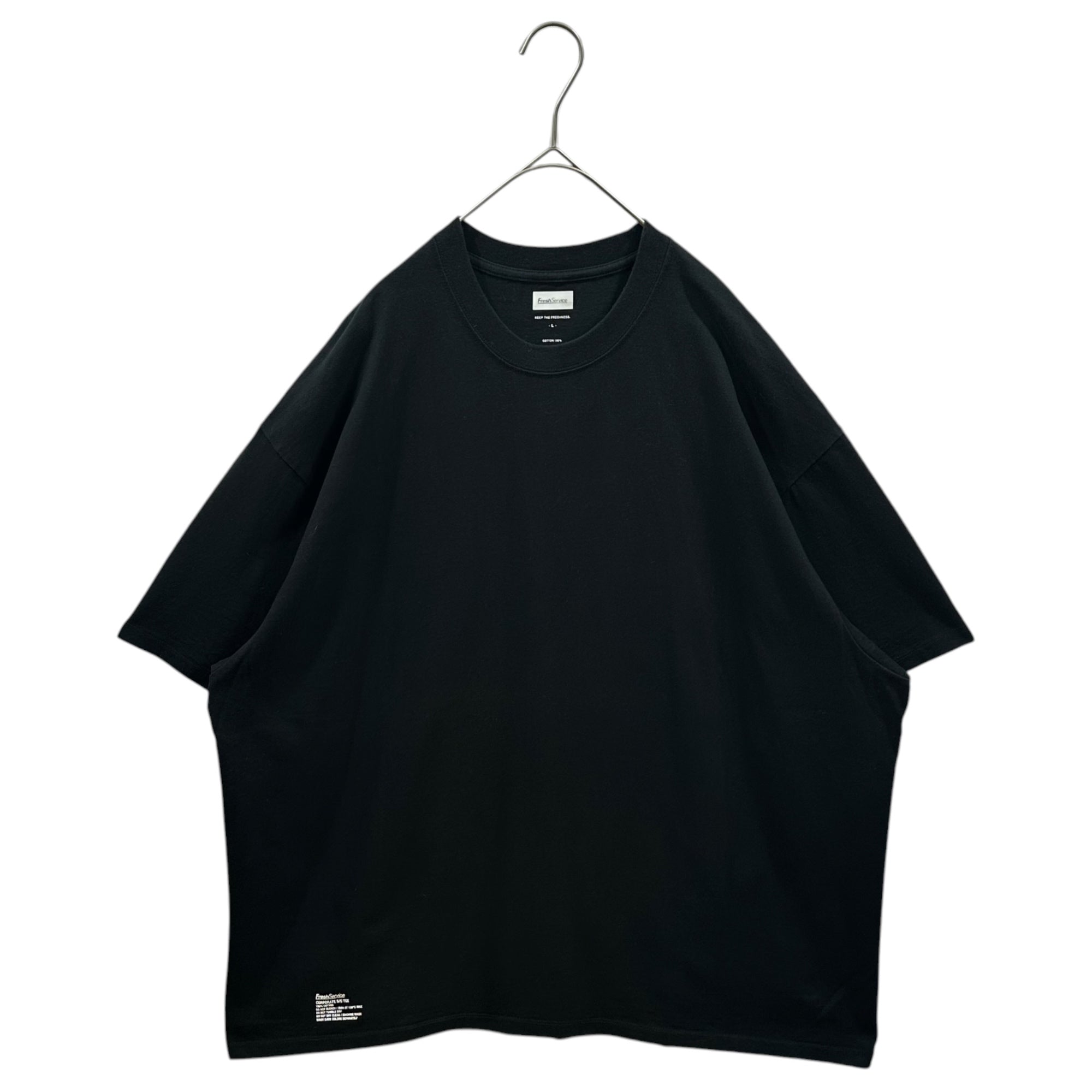 Fresh Service(フレッシュサービス) CORPORATE S/S TEE ヘヴィーウェイト 半袖 Tシャツ L ブラック
