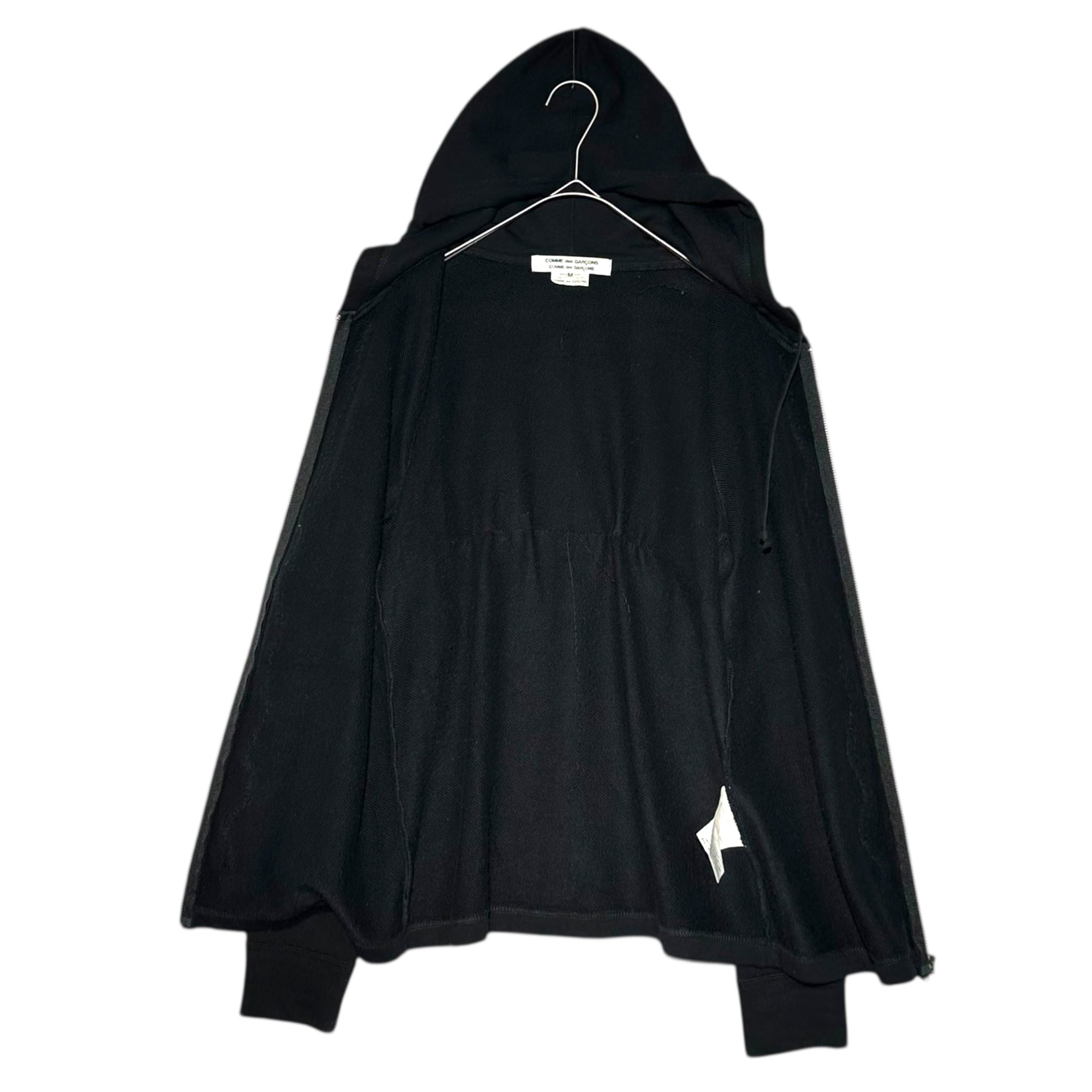 COMME des GARCONS COMME des GARCONS(コムデギャルソンコムデギャルソン) 12AW Ruffled Zip-Up Hoodie フリル ジップアップ パーカー RJ-T032 M ブラック AD2012