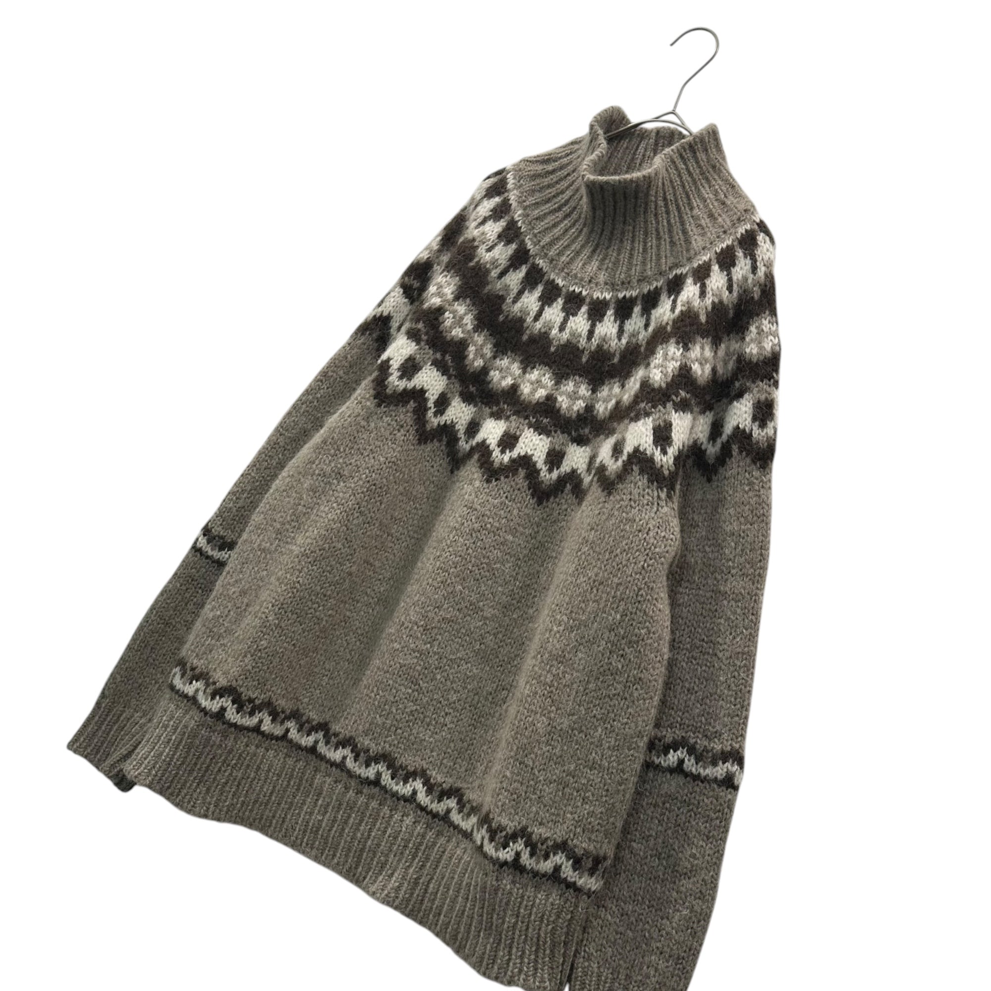 BATONER(バトナー) 2021AW MOHAIR NORDIC TURTLE NECK モヘア ノルディック タートル ネック ニット BN-21FM-045 2 ベージュ