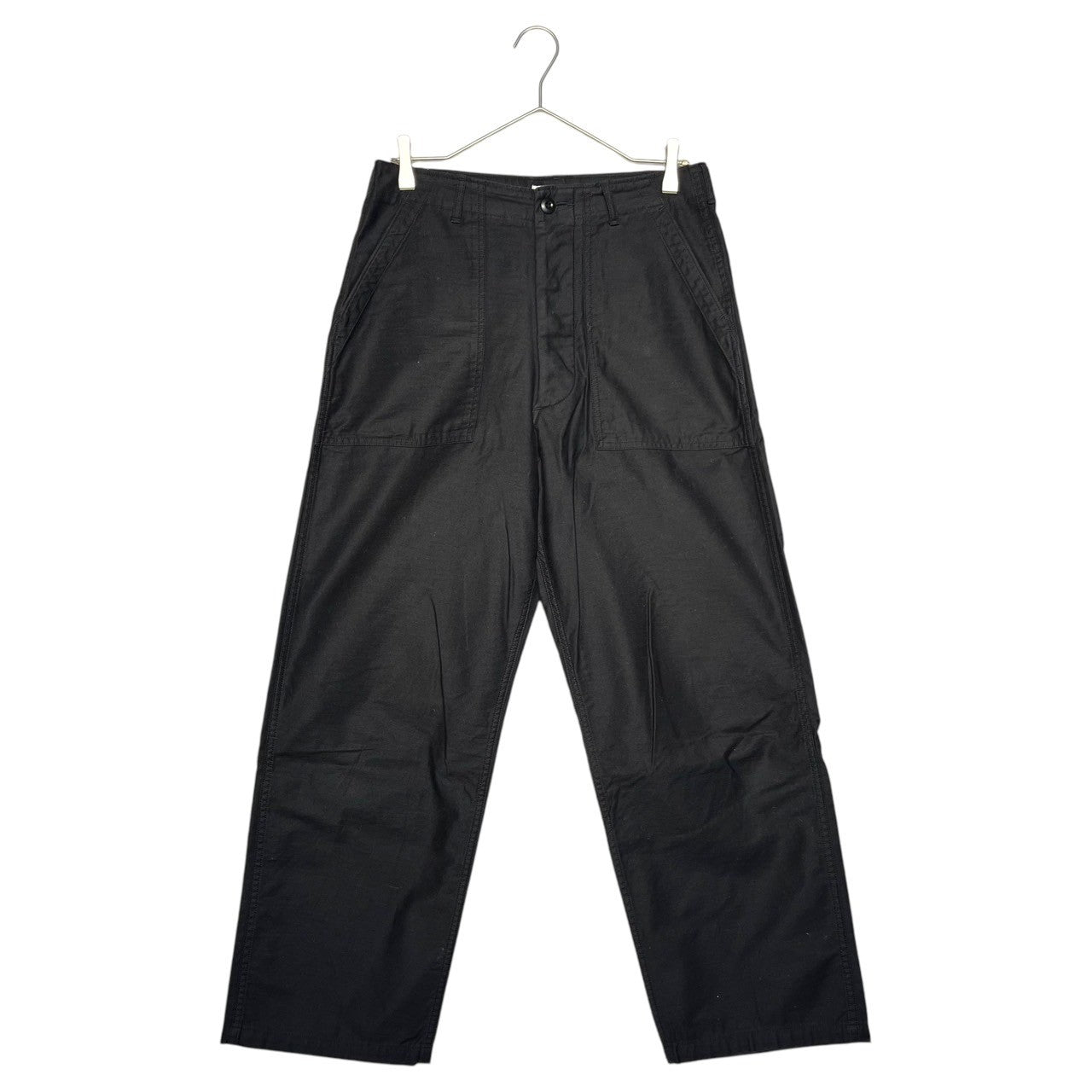 CIOTA(シオタ) Subin cotton back satin baker pants スビンコットン バックサテン ベイカー パンツ PTLM-109M 4 ブラック ミリタリー カーゴ