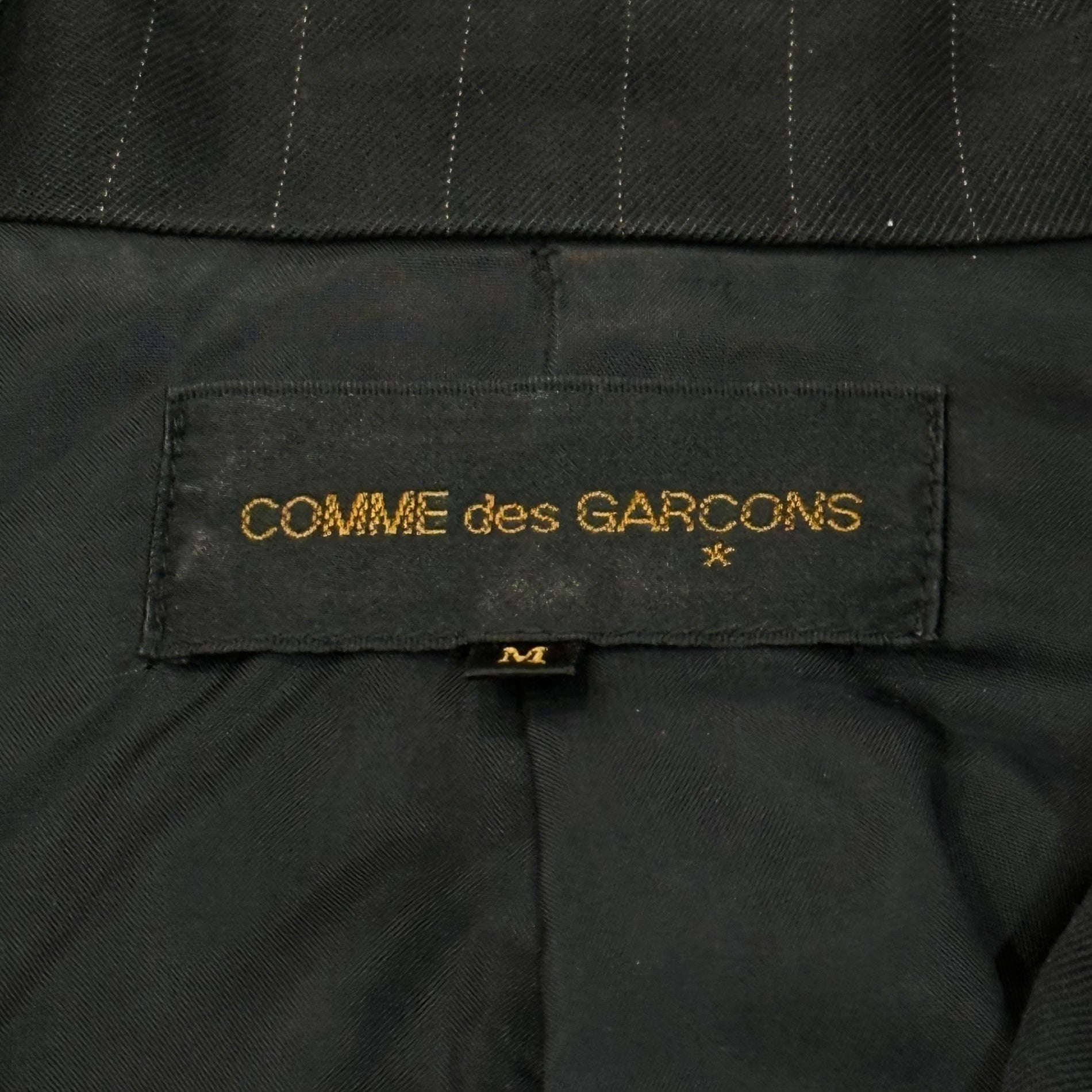 COMME des GARCONS(コムデギャルソン) 92aw  Modified striped 3B tailored jacket 変形 ストライプ 3B テーラードジャケット GJ-11007M M ダークネイビー AD1992