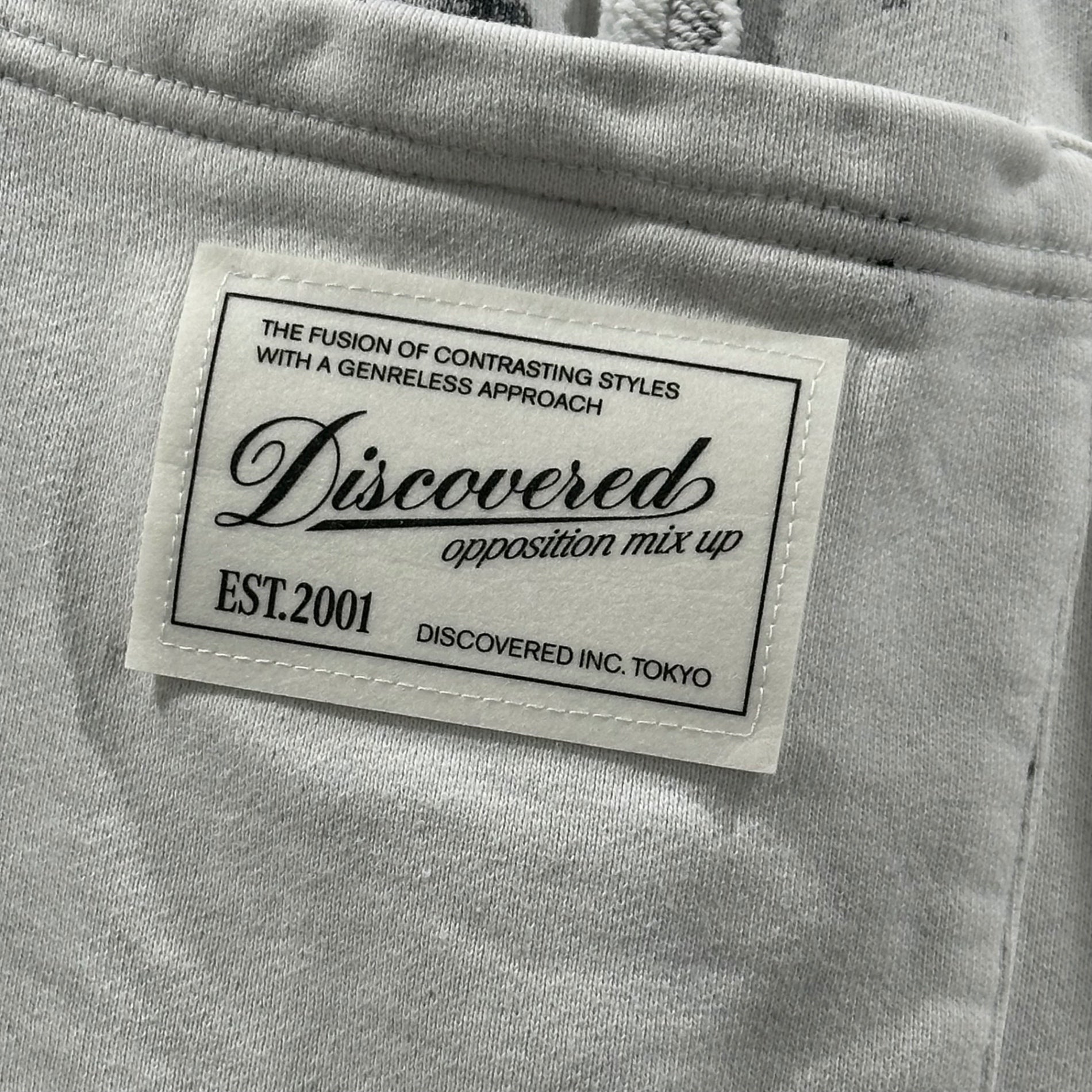DISCOVERED(ディスカバード) 25AW BLEACH SWEAT PANTS ブリーチ 加工 スウェット パンツ DC-AW25-CU-15 1(S程度) ホワイト×ブラック 参考定価44,000円(税込)