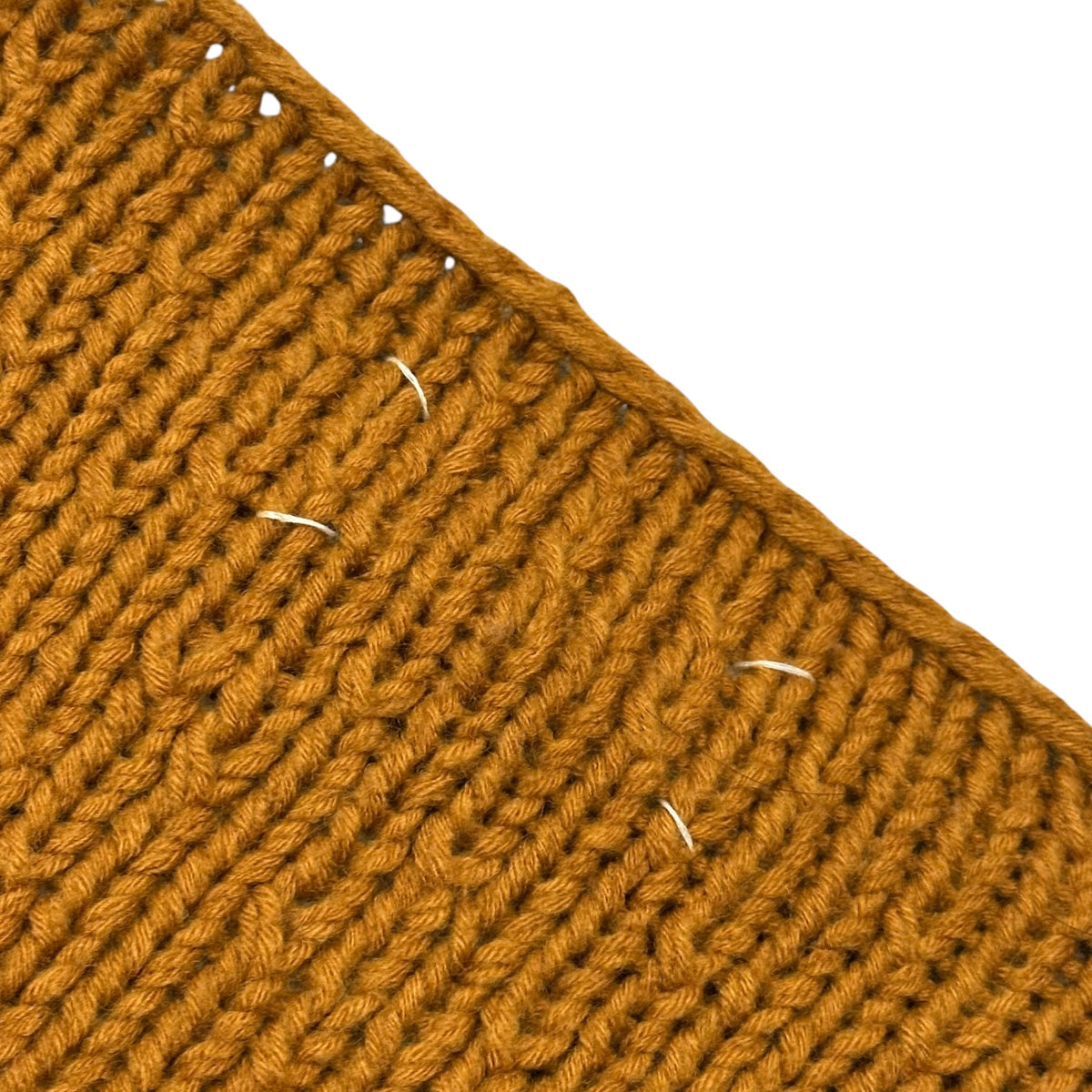 MAISON MARGIELA(メゾンマルジェラ) 2017AW "REPLICA" 1970's PROJECT-300% HAND-KNITTED レプリカ フリンジ ローゲージ ニット S30GP0208 S オレンジ×ネイビー 子供服を300％拡大したデザイン