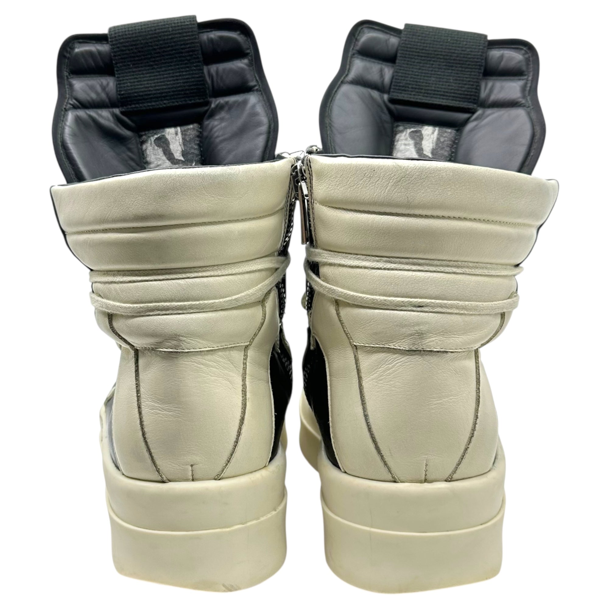 Rick Owens(リックオウエンス) SIDE ZIP HI CUT SNEAKER サイドジップ ハイカット スニーカー 54060 44(28.0cm程度) ブラック×ホワイト