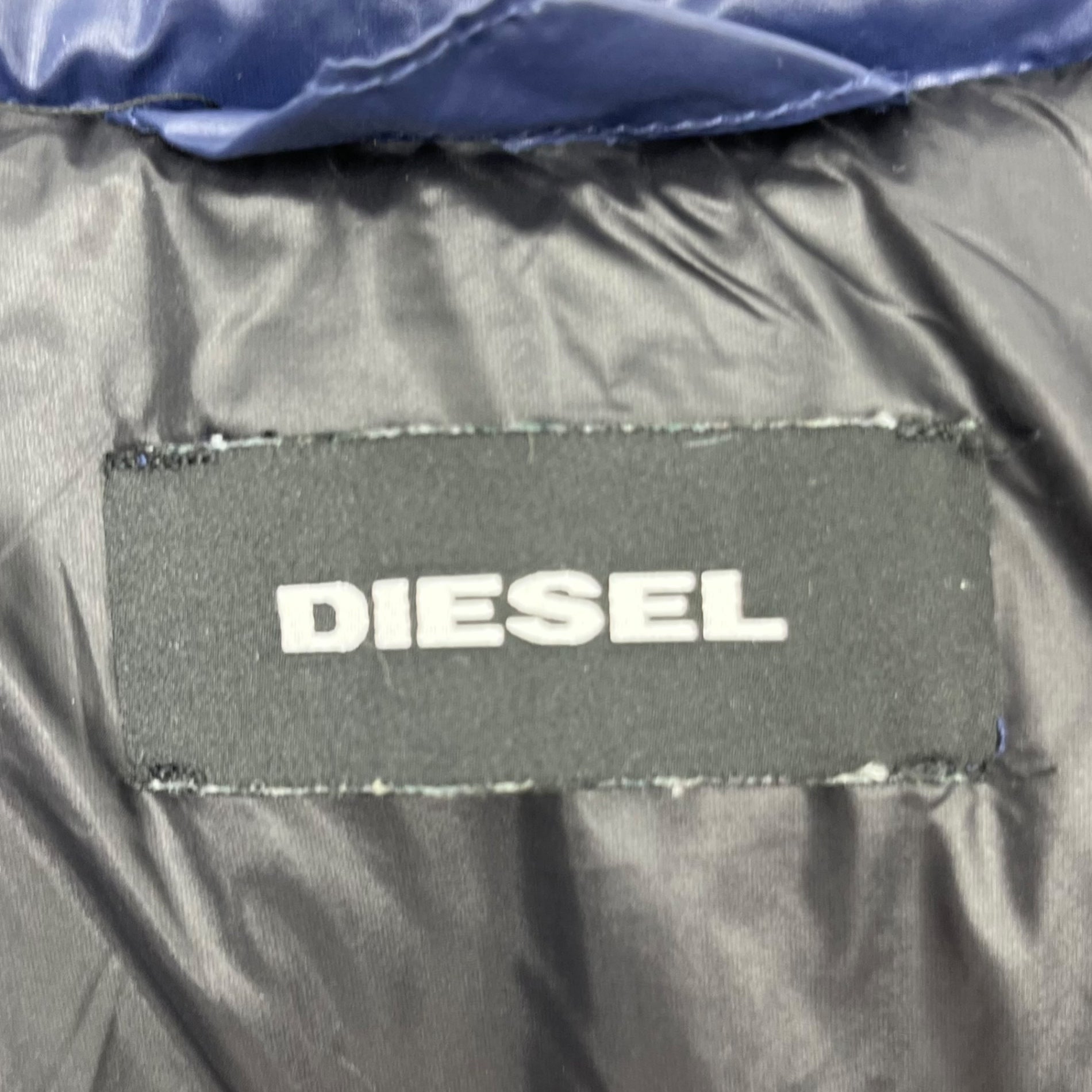 DIESEL(ディーゼル) Logo patch down jacket ロゴ ワッペン ダウン ジャケット 10(M程度) ネイビー