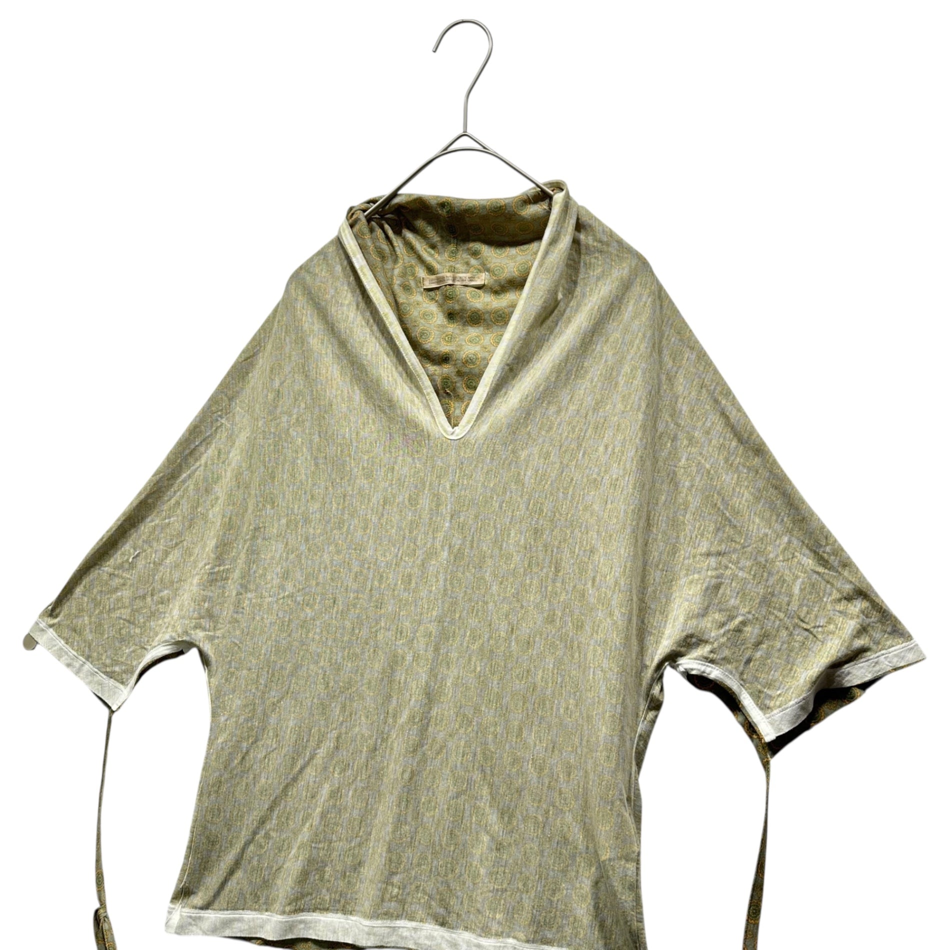 Y's(ワイズ) Inside-Out Komon H/S Top インサイドアウト 小紋柄 ハーフスリーブ カットソー YX-T54-972 3(L程度) グリーン