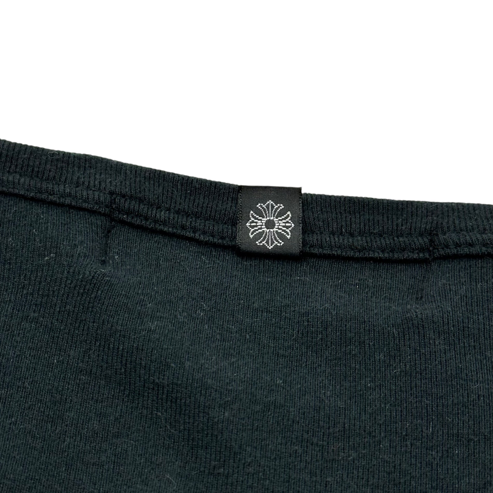 CHROME HEARTS(クロムハーツ) GUNZE V-Neck Mini T-Shirt グンゼ Vネック ミニ Tシャツ S ブラック Y2K