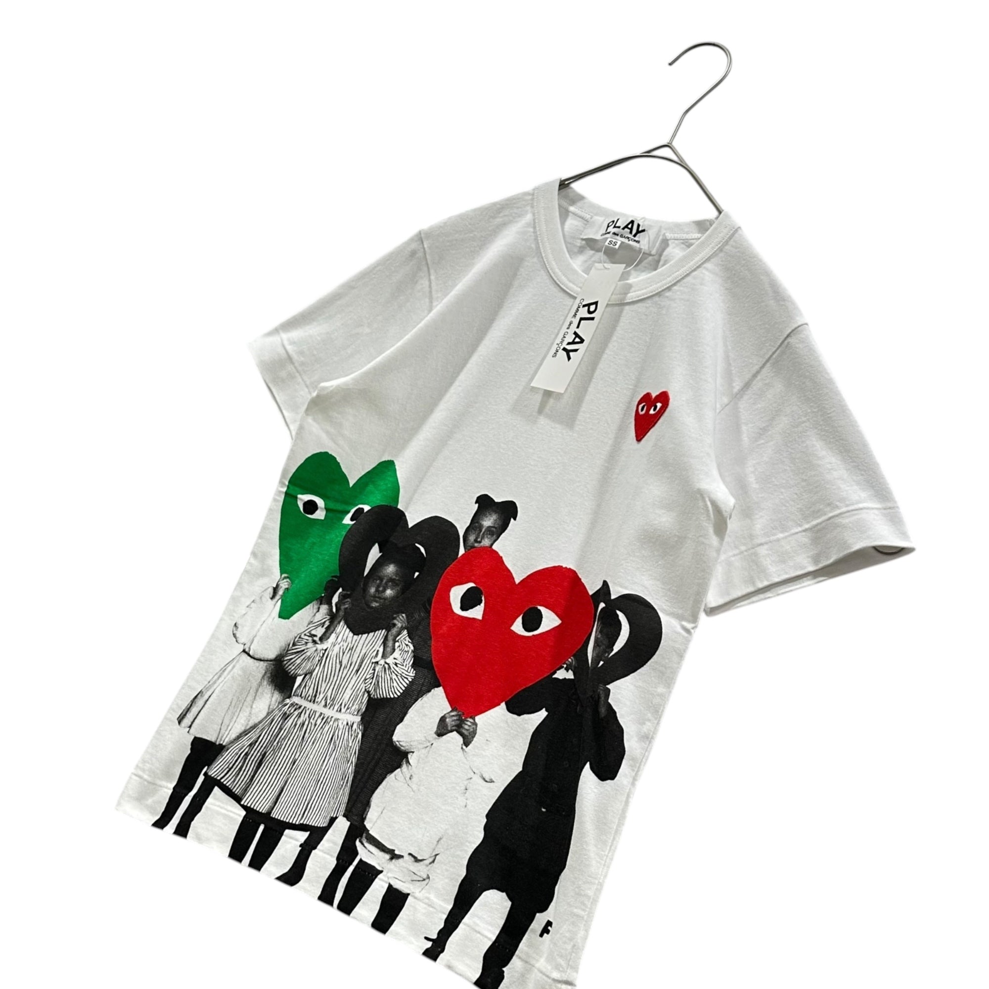 COMME des GARCONS(コムデギャルソン) 2008 limted Xmas Graphic Tee クリスマス限定 ハート ロゴ グラフィック Tシャツ AB-T001 SS ホワイト AD2008