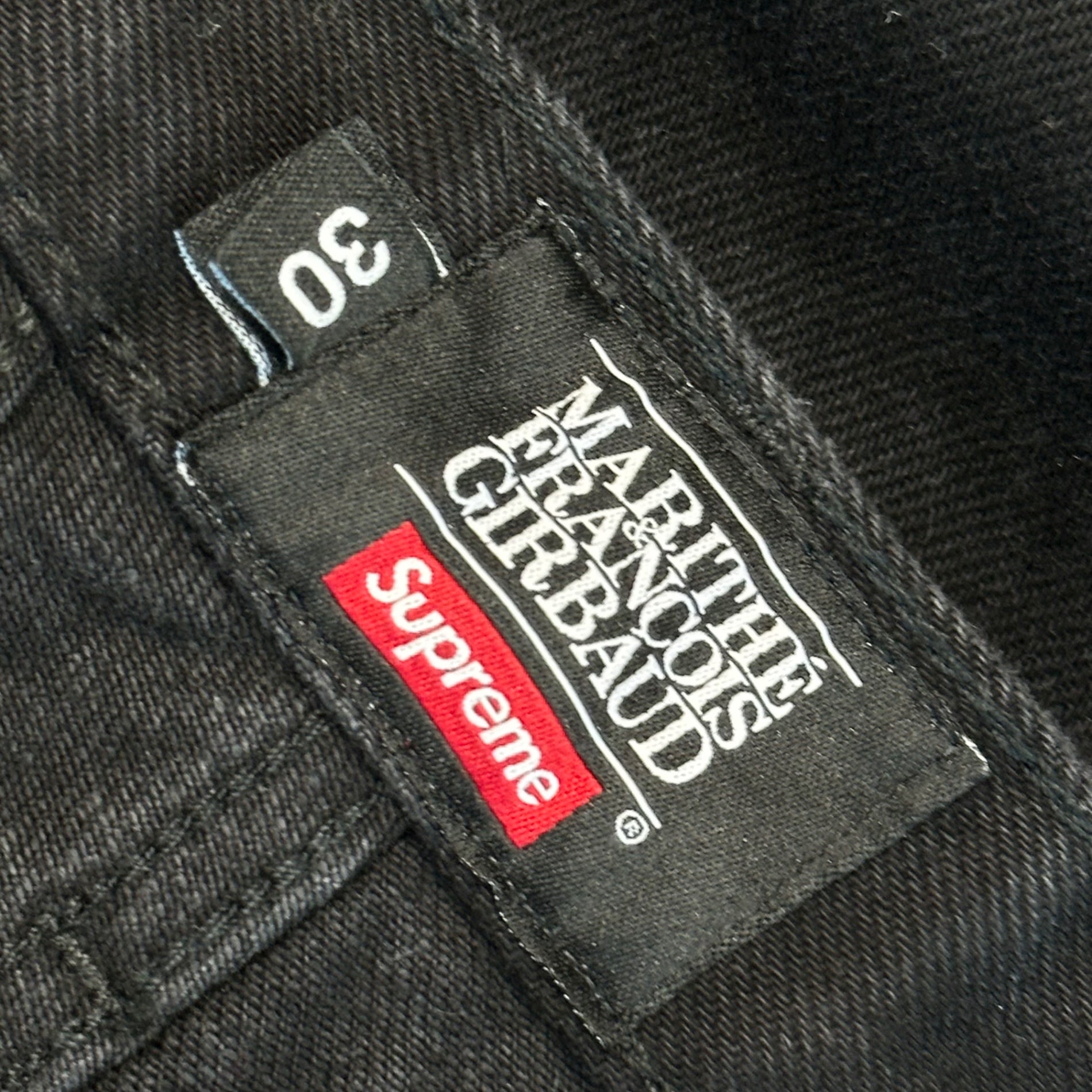SUPREME(シュプリーム) 25SS Marithé + François Girbaud X-Seam Baggy Jean マリテ フランソワ ジルボー X-シーム バギー ジーンズ 30 ブラック ワイド デニム パンツ コラボ