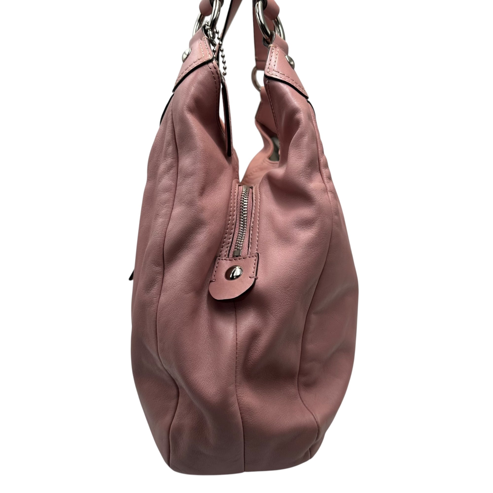 COACH(コーチ) Soho Leather Large Hobo ソーホー レザー ラージ ホーボー F17092 ピンク ワンショルダー ショルダー バッグ