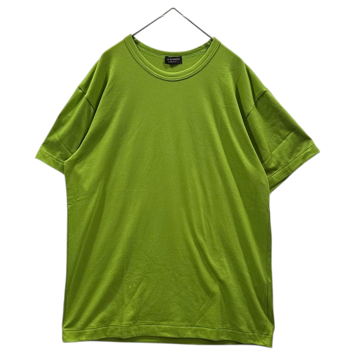 COMME des GARCONS HOMME PLUS(コムデギャルソンオムプリュス) 1997SS Basic Crew-Neck T-Shirt ベーシック クルーネック Tシャツ PT-100220 FREE グリーン AD1996 90s アーカイブ シングルステッチ チェック期