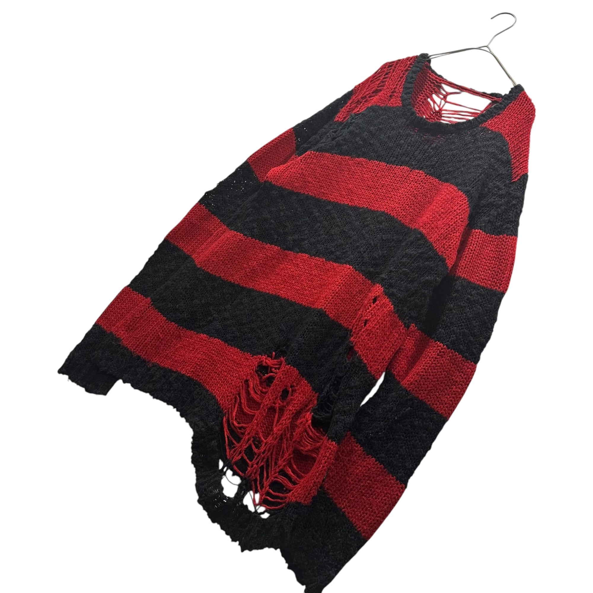 glamb(グラム) 2013AW Slimane border knit スリマン ボーダー ニット GB13WT/KNT03 2(M程度) レッド×ブラック
