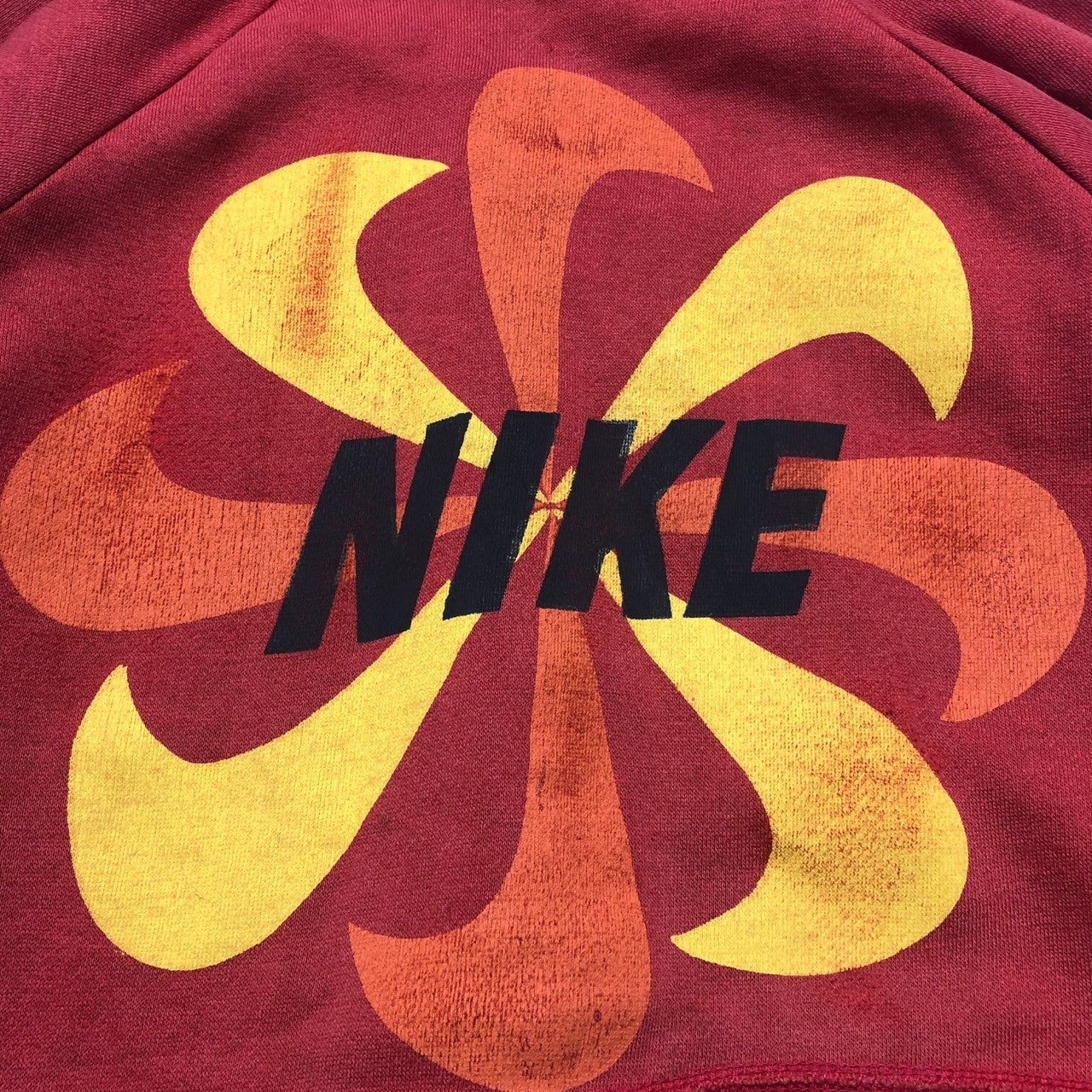 NIKE(ナイキ) 80's windmill logo pullover hoodie 風車 ロゴ プルオーバー パーカー 表記無し(M程度) レッド 80年代 ヴィンテージ オリジナル