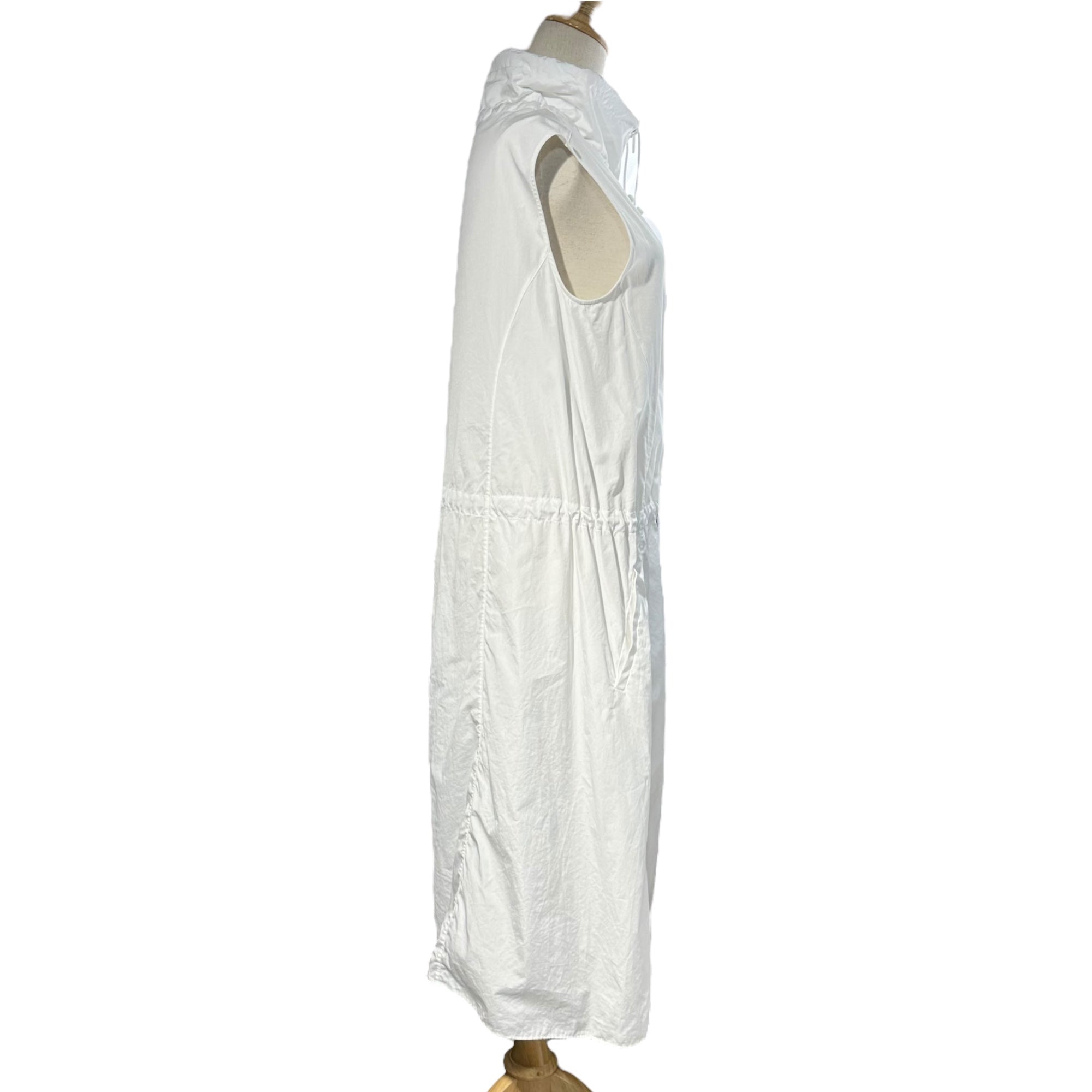 MAISON MARGIELA(メゾンマルジェラ) 19SS Half-zip drawstring N/S dress ハーフジップ ドローコード ノースリーブ ワンピース S51CU0058 38(M程度) ホワイト