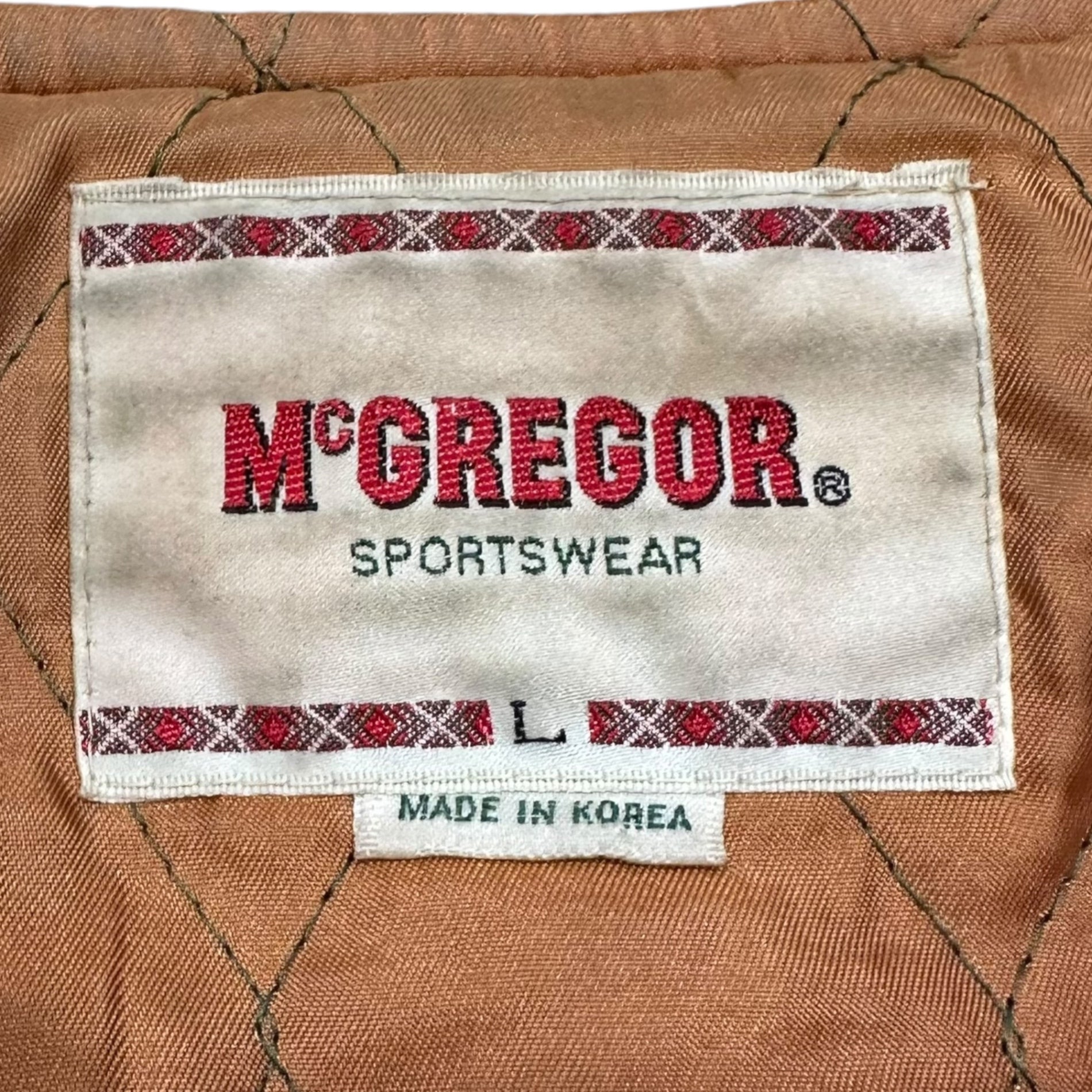 McGREGOR (マックレガー) 70's~80's Sleeve Leather Varsity Jacket 袖 レザー バーシティー ジャケット MM13-1615 M グリーン×アイボリー 70年代～80年代 スタジャン