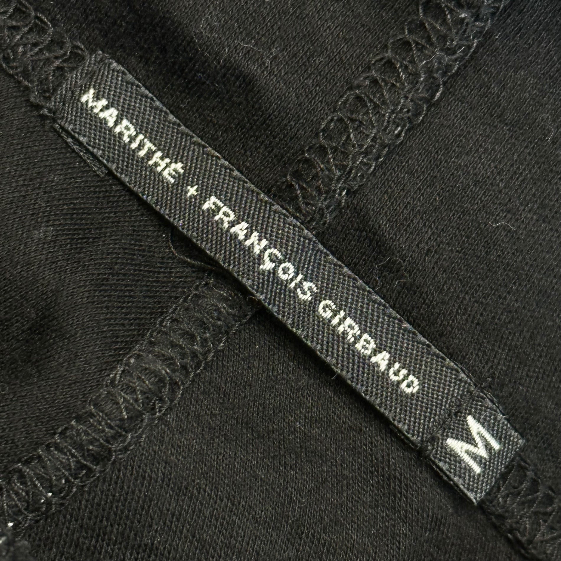 MARITHE FRANCOIS GIRBAUD(マリテフランソワジルボー) 00's Zip Design Graphic Print Hooded T-Shirt ジップ デザイン グラフィック プリント フーデッド Tシャツ F5-6834 M ブラック Y2K