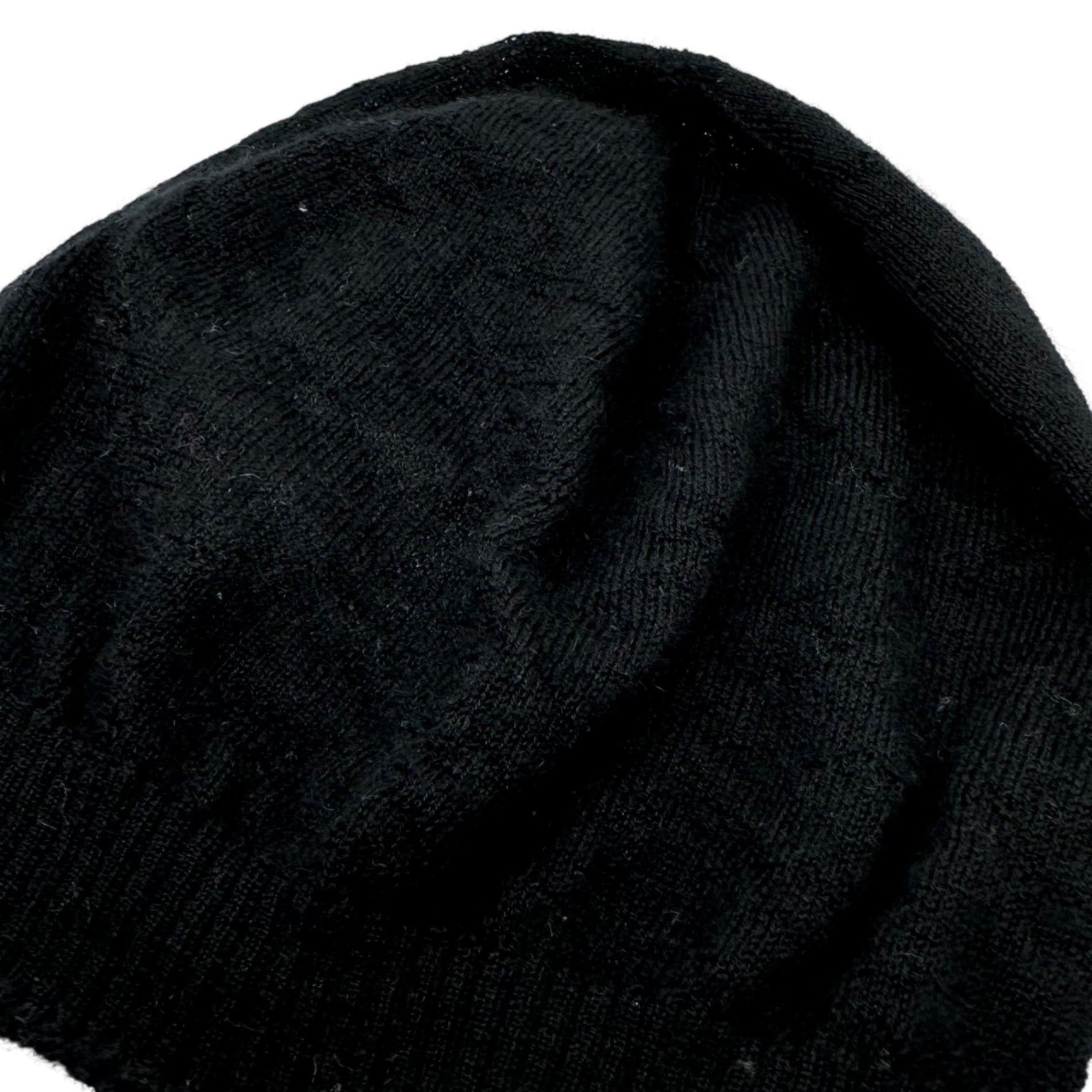 Rick Owens(リックオウエンス) 100% cashmere beanie knit hat カシミア100％ ビーニー ニット帽 RU02D6495 WS ブラック