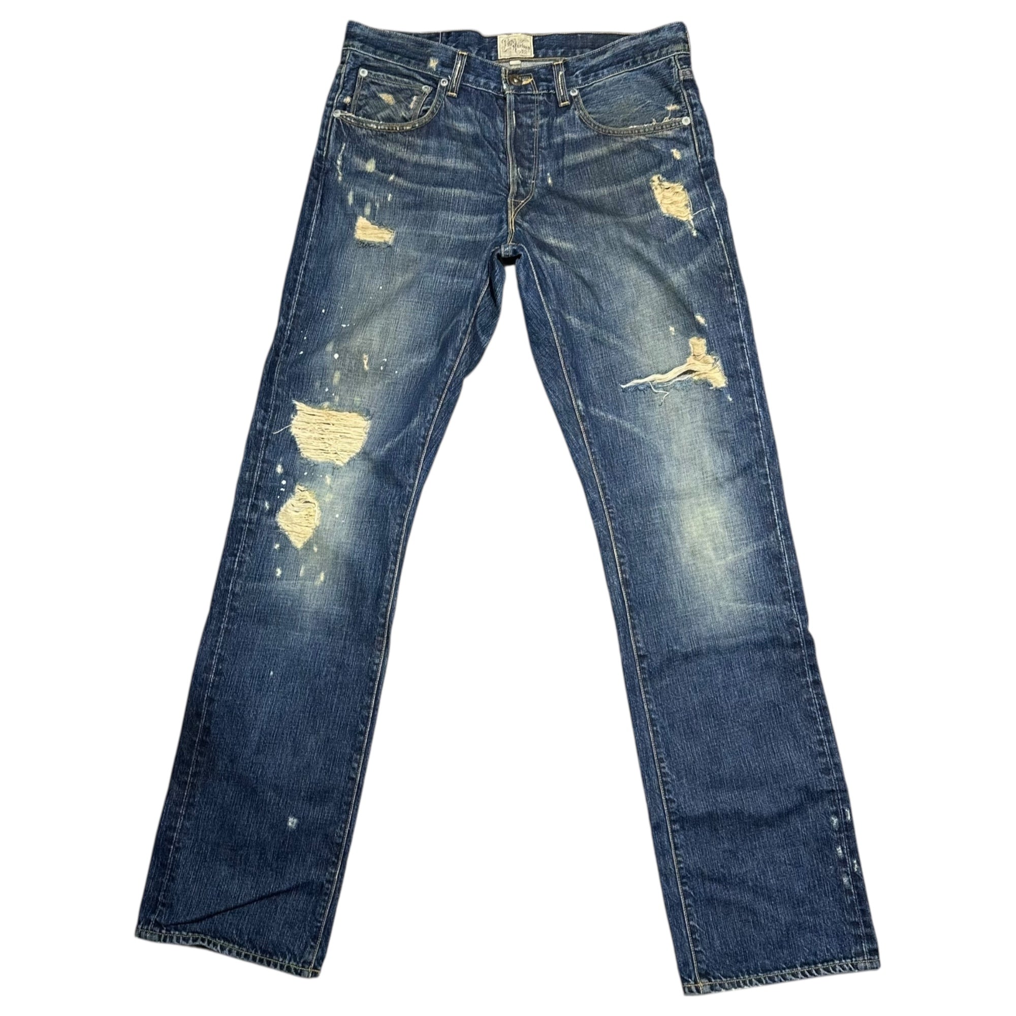 PRPS(ピーアールピーエス) Vintage-Washed Denim Pants ヴィンテージ 加工 デニム パンツ 32 インディゴ