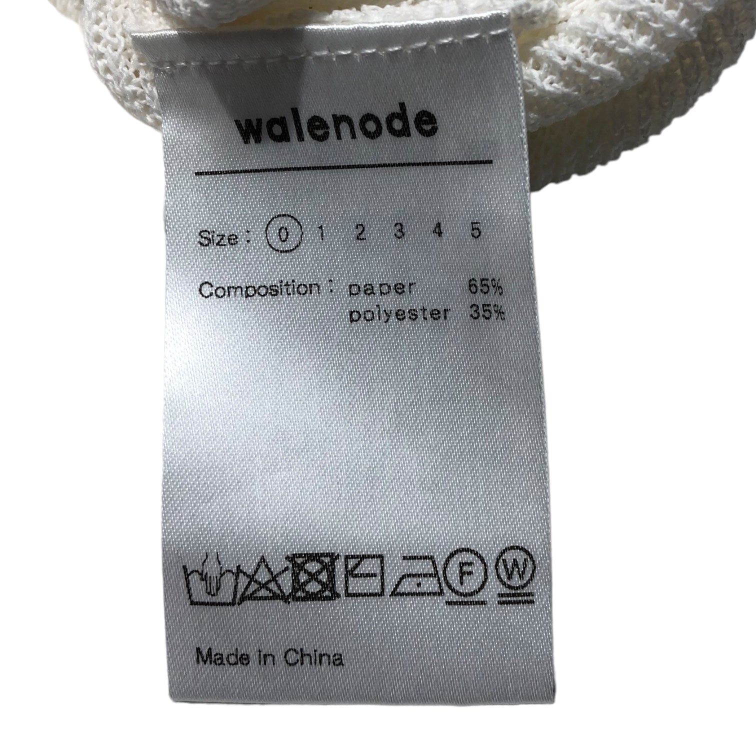 walenode(ウェルノード) 21SS ’和紙’S/S knit 半袖ニット カットソー Tシャツ W21-10ss102-kw 0(Sサイズ程度) ホワイト