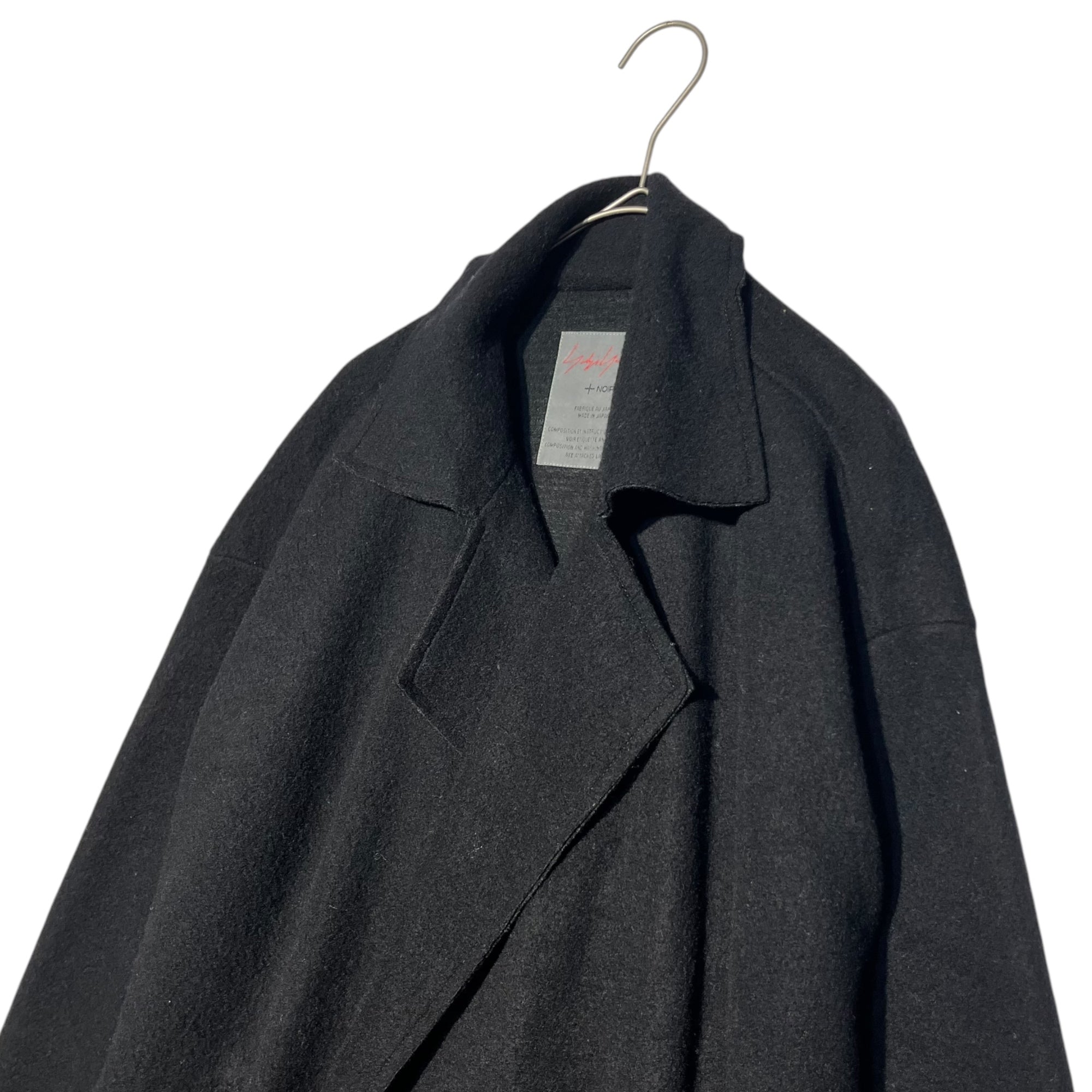 YOHJI YAMAMOTO NOIR(ヨウジヤマモトノアール) Buttonless wool cardigan ボタンレス ウール カーディガン NP-T49-661 2 ブラック