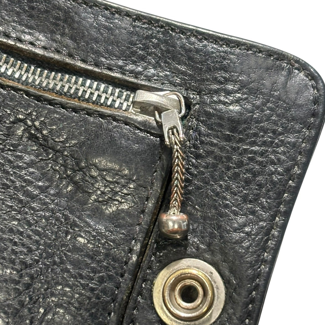 CHROME HEARTS(クロムハーツ) 1SNAP WALLET 1スナップ クロスボタン ウォレット ブラック 2つ折り財布 インボイス付