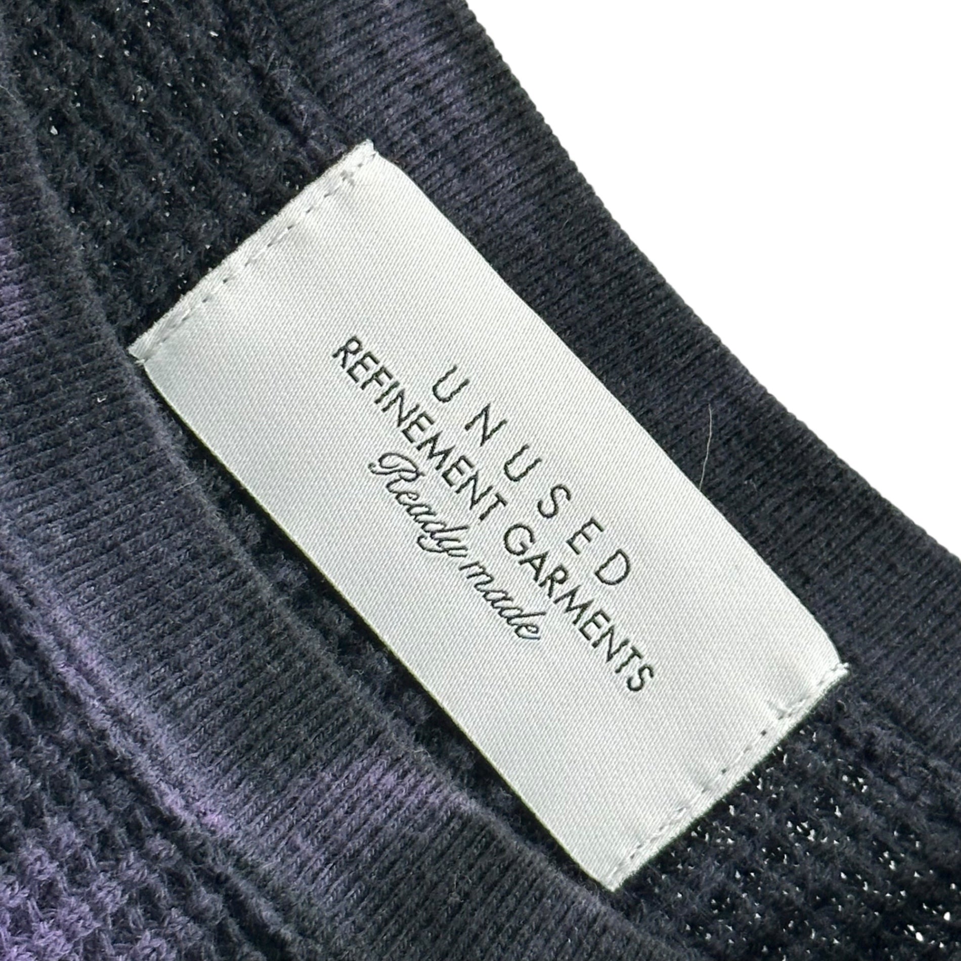 UNUSED(アンユーズド) Tie-dye thermal long-sleeved top タイダイ サーマル 長袖 カットソー US2175 1(S程度) ブラック×パープル