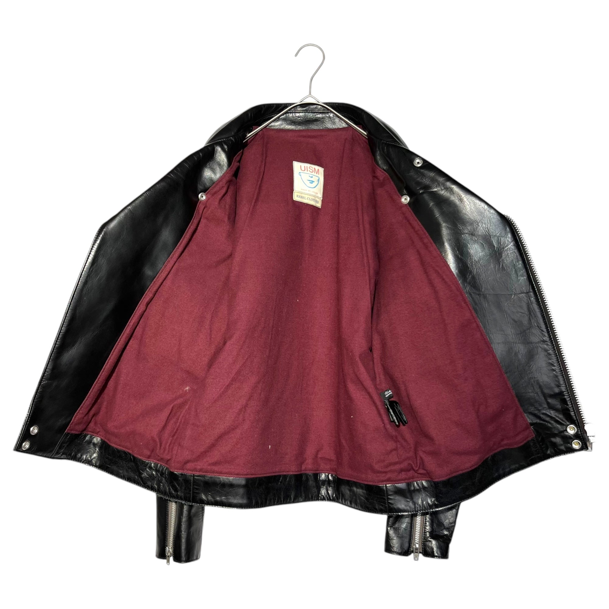 UNDERCOVER(アンダーカバー) Standard Basic double riders jacket leather cowhide 定番 ベーシック ダブル ライダース ジャケット レザー 牛革 UCA4201 1(S) ブラック 定番人気商品