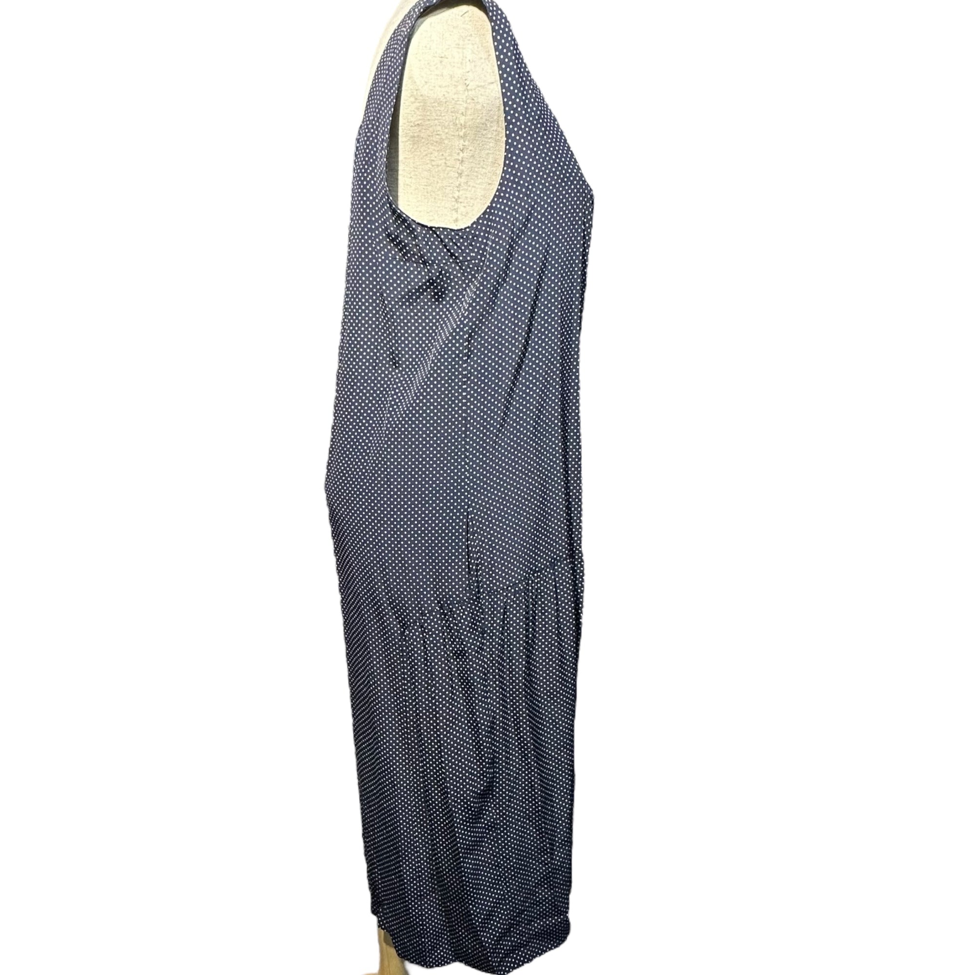 COMME des GARCONS(コムデギャルソン) 70～80's Vintage Dot Print Sleeveless Dress 70～80年代 ヴィンテージ ドットプリント ノースリーブ ワンピース AD表記無 FREE ネイビー 川久保玲 本人期