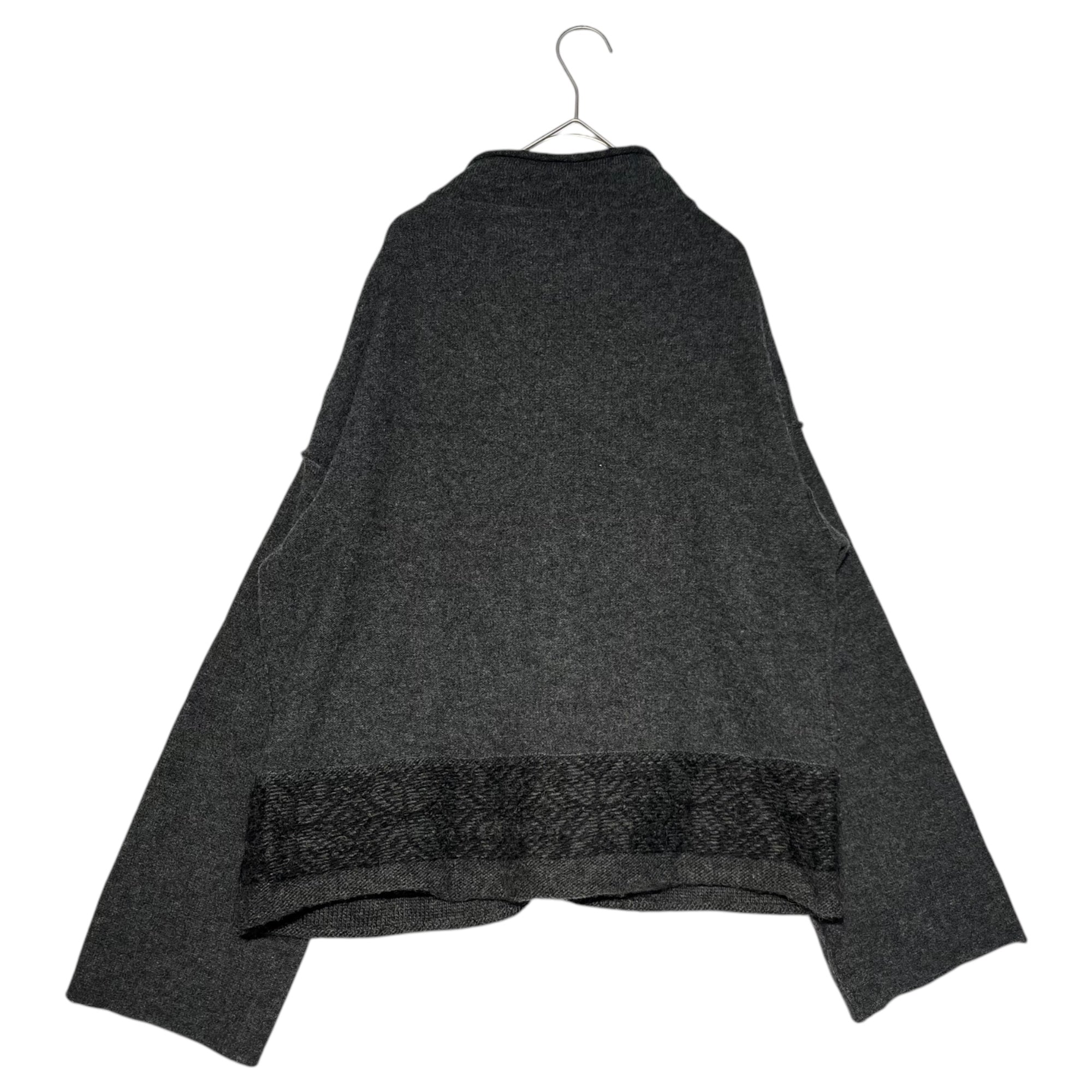 Y's(ワイズ) DOUBLE COLOR KNIT WOOL CARDIGAN ダブル カラー ウール ニット カーディガン YV-K36-975 2 グレー