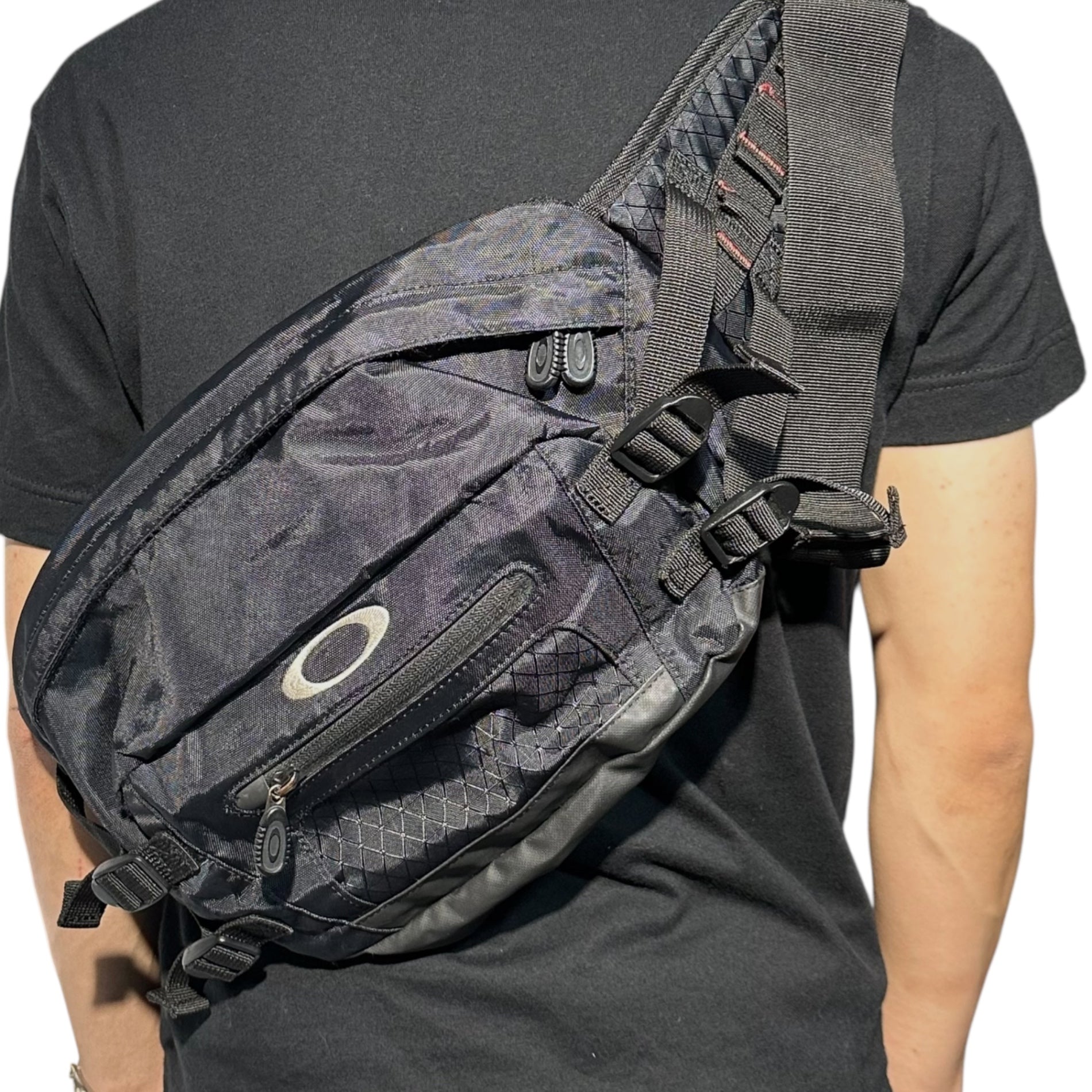 OAKLEY(オークリー) 00's body bag ボディ バッグ ブラック Y2K テック ギミック 斜め掛け ウエスト ポーチ ショルダー