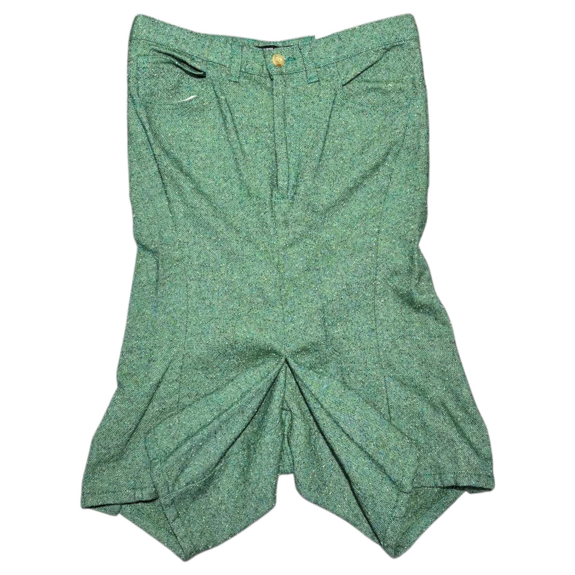 COMME des GARCONS JUNYA WATANABE(コムデギャルソンジュンヤワタナベ) 04AW Tweed Mermaid Pants ツイード マーメード パンツ JN-S028 S グリーン AD2004