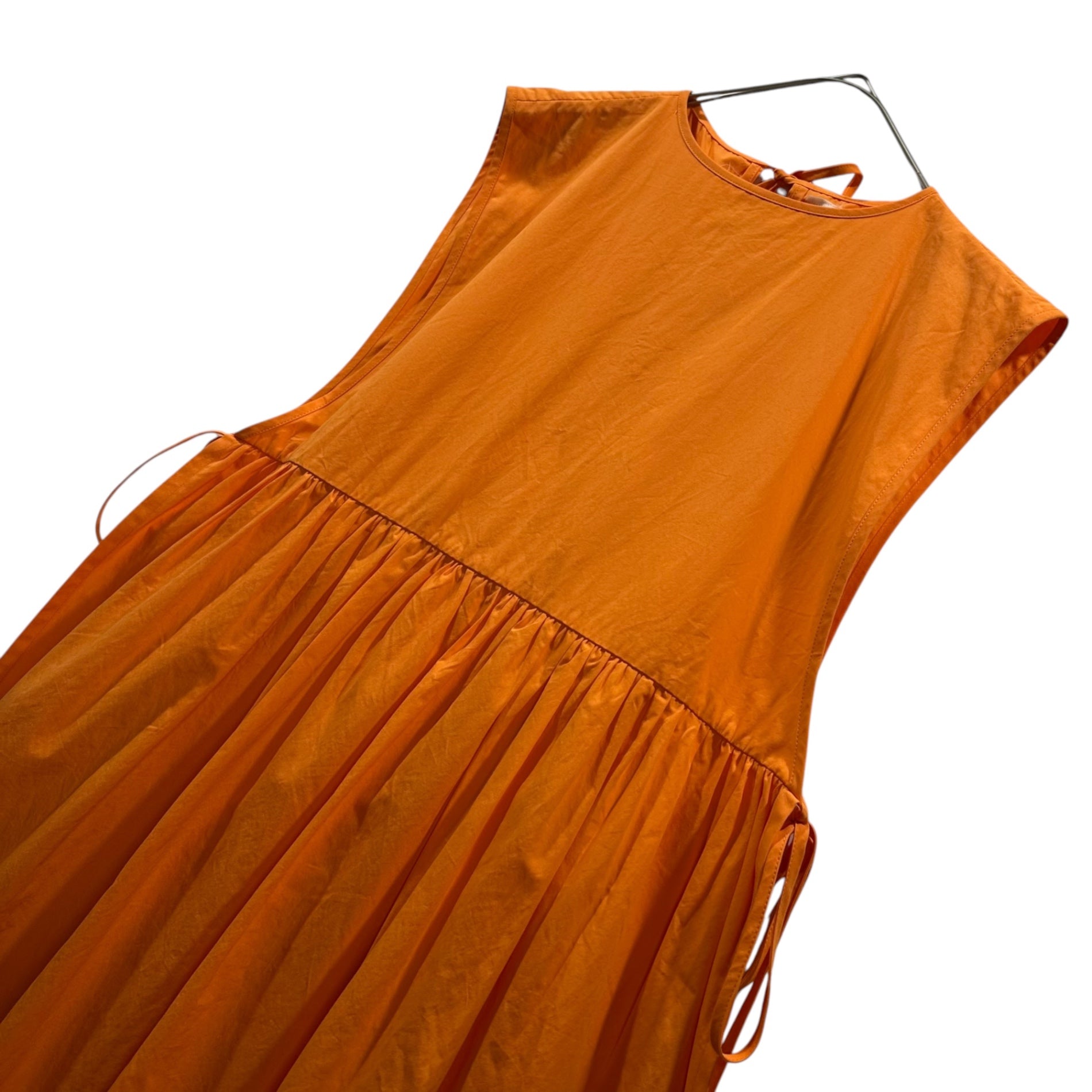 ELEPH(エレフ) Strik Dress Orange Cotton ストライクドレス オレンジ コットン 8626-343-0428 XS オレンジ サイドスリット ワンピース