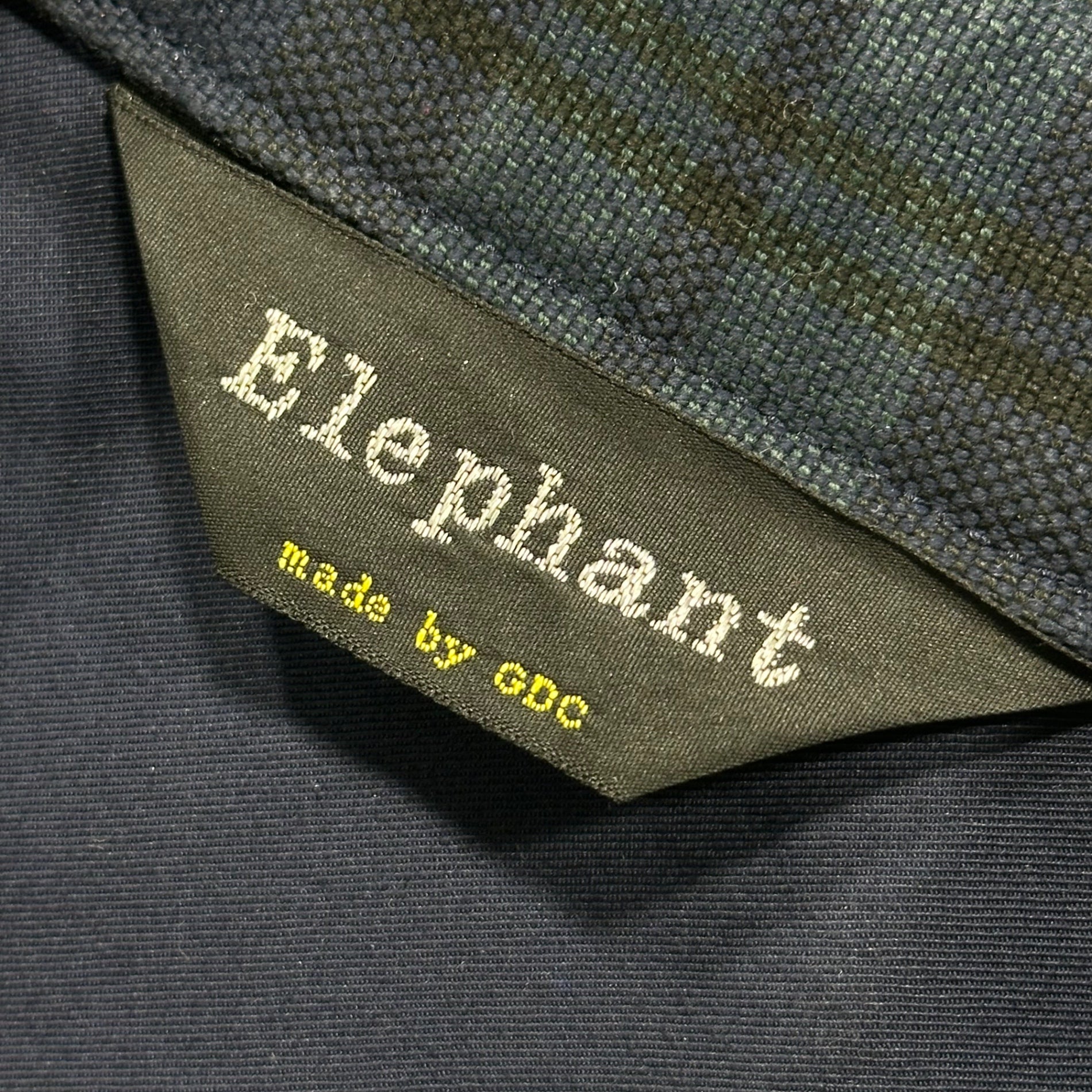 elephant(エレファント) 2003 ×GDC Tartan Check Western Shirt Jacket タータンチェック ウエスタン シャツ ジャケット M ネイビー×グリーン コラボ 映画 Gus Van Sant