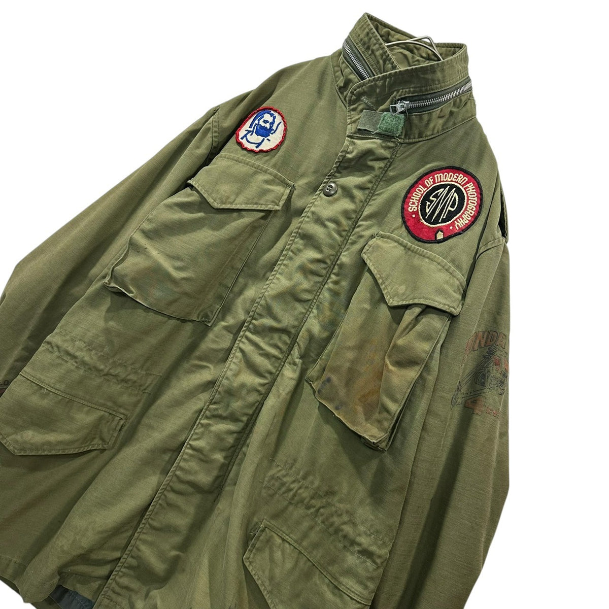 US ARMY(アメリカ軍) 1968's M-65 COAT, COLD WEATHER, FIELDフィールドジャケット 2ndモデル 8405-782-2936 REGULAR SMALL オリーブ 60年代 60's ヴィンテージ ミリタリー ワッペン
