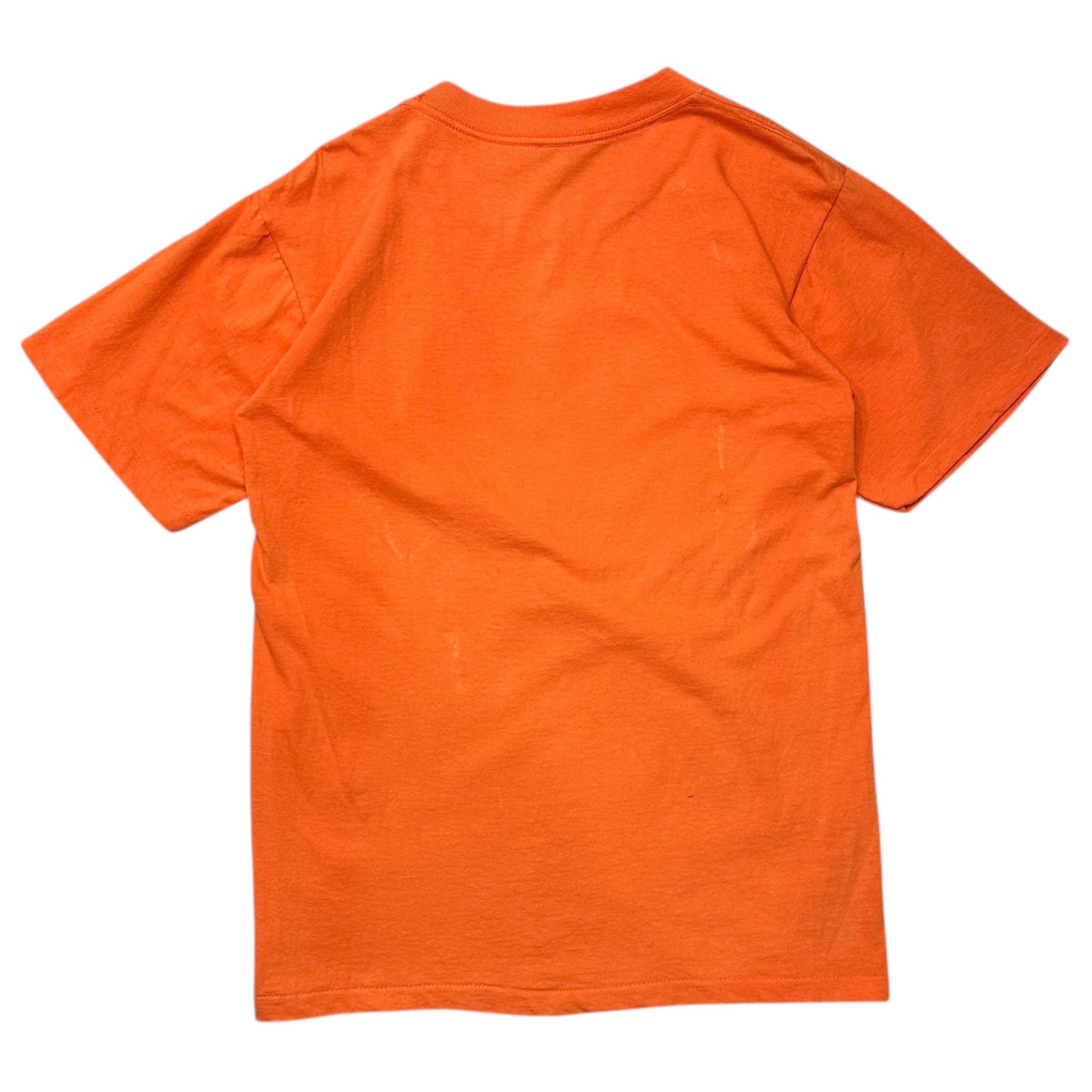 NIKE(ナイキ) 80's 4-row logo print T-shirt ゴツナイキ 4連 ロゴ プリント Tシャツ 表記無し(M程度) オレンジ 80年代 オリジナル ヴィンテージ