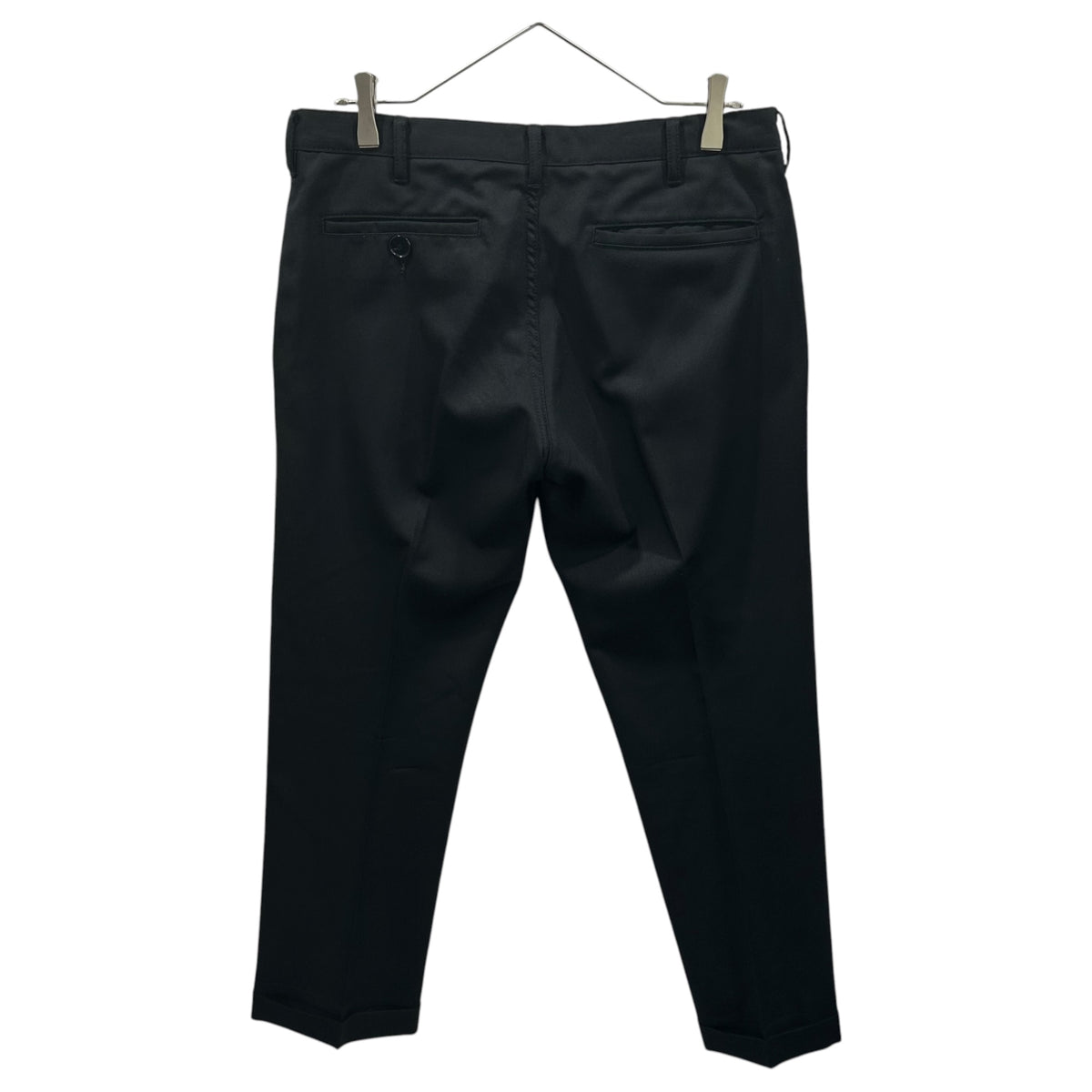 BLACK COMME des GARCONS(ブラックコムデギャルソン) 2010SS Wool gabardine cropped trousers ウールギャバジン クロップド スラックス 1E-P001 M ブラック AD2009 パンツ