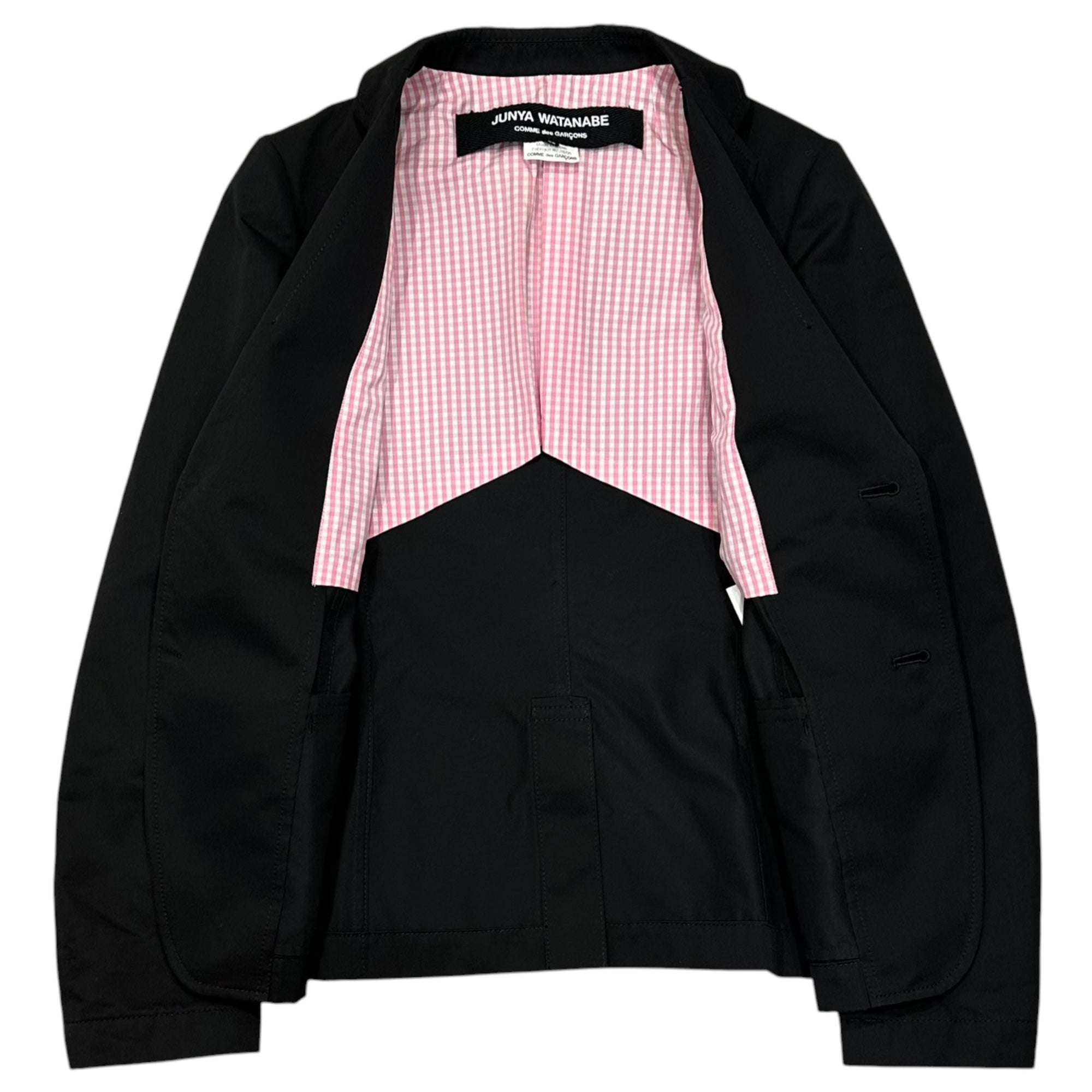 JUNYA WATANABE COMME des GARCONS(ジュンヤワタナベコムデギャルソン) 2008SS Co/Po 2B Blazer コットン ポリエステル ブレザー JA-J024 SS ブラック AD2007 テーラード ジャケット