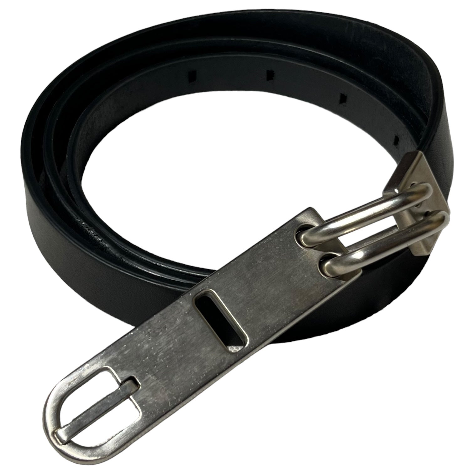 Rick Owens(リックオウエンス) TONGUE BELT タンベルト RA02C0380 UNISEX ブラック×シルバー