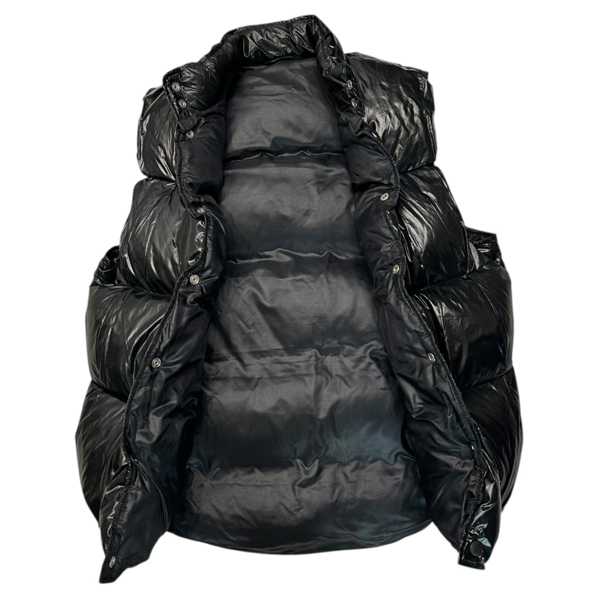 Maison Martin Margiela(メゾン マルタンマルジェラ) 08AW Archive Shiny Down Vest アーカイブ シャイニー ダウン ベスト 30 AM087 46(S) ブラック ここのえタグ 本人期 00's