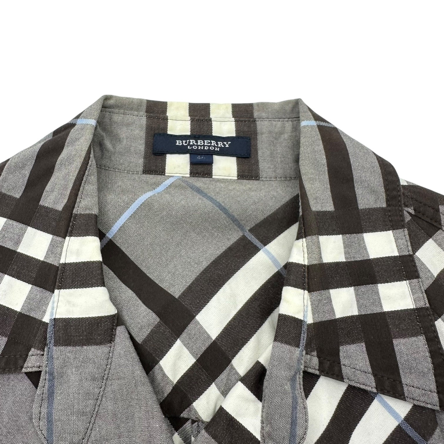 BURBERRY LONDON(バーバリーロンドン) Nova Check N/S Belted Dress ノヴァ チェック ノースリーブ ベルテッド ワンピース FMB51-031-55 46(L程度) グレー