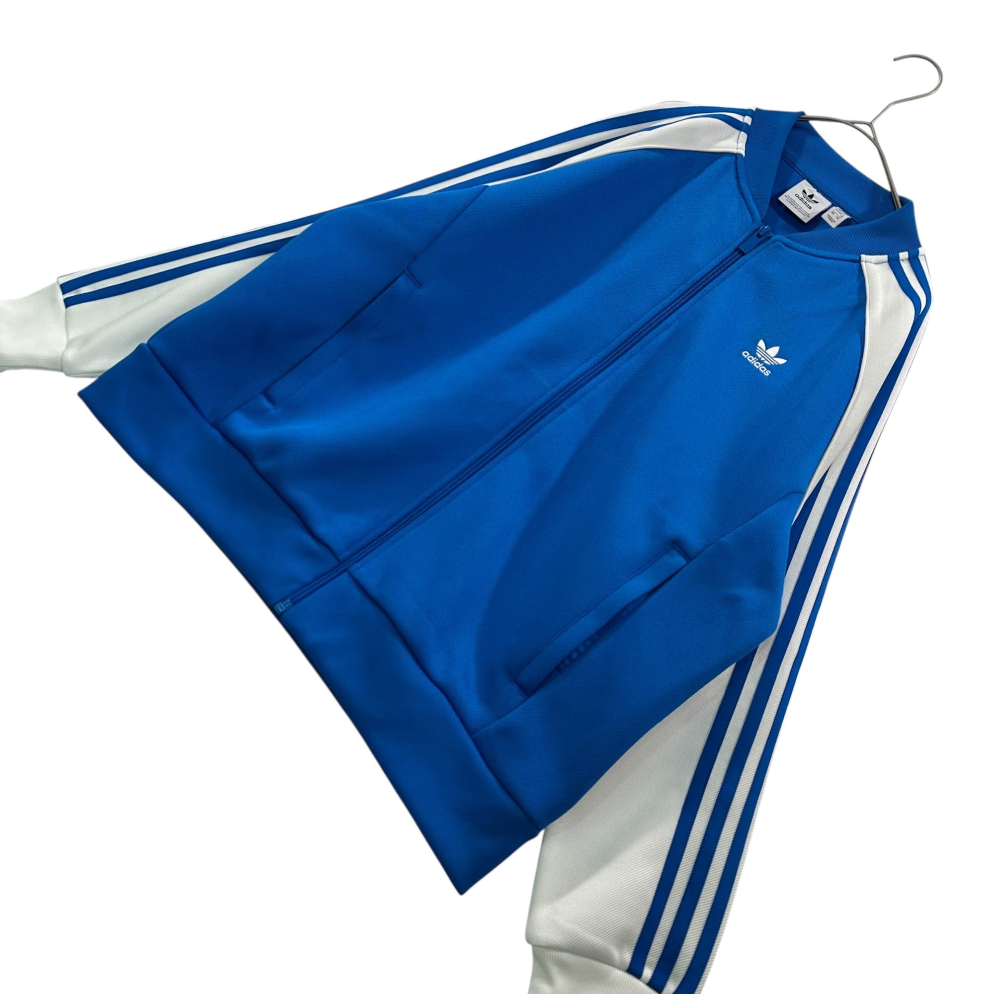 adidas(アディダス) Sleeve-Split Track Jacket 袖切替 トラック ジャケット A2B001 XL ブルー×ホワイト