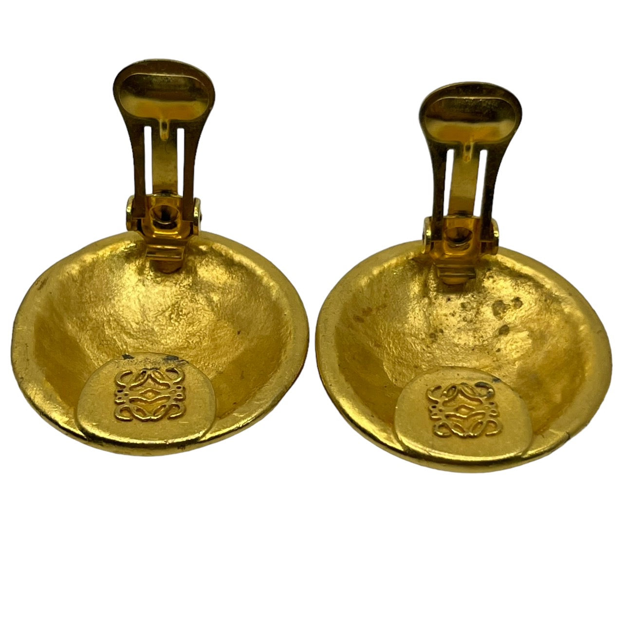 LOEWE(ロエベ) vintage anagram logo gold earrings/ヴィンテージアナグラムロゴゴールドイヤリング/大ぶり ゴールド