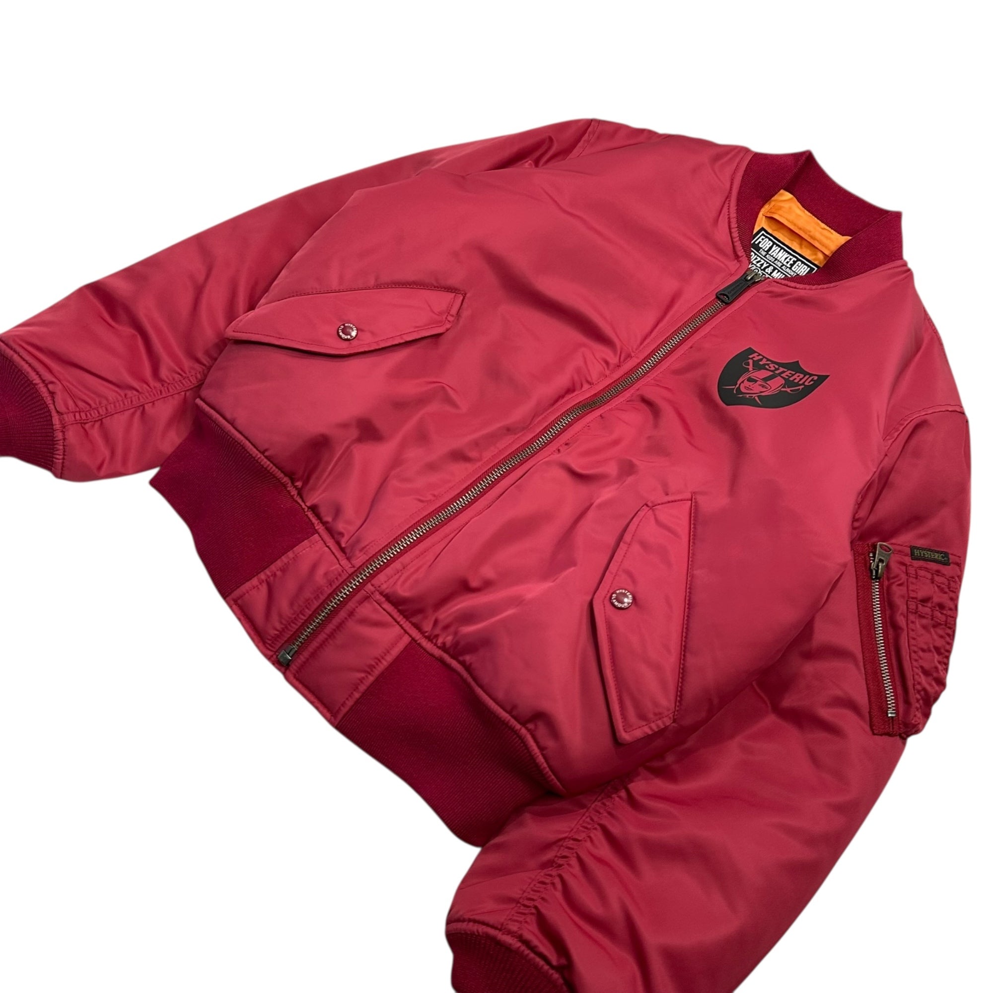 HYSTERIC GLAMOUR(ヒステリックグラマー) Women's Pirate MA-1 Jacket ウーマン パイレーツ ボンバー ジャケット 02223AB02 M レッド