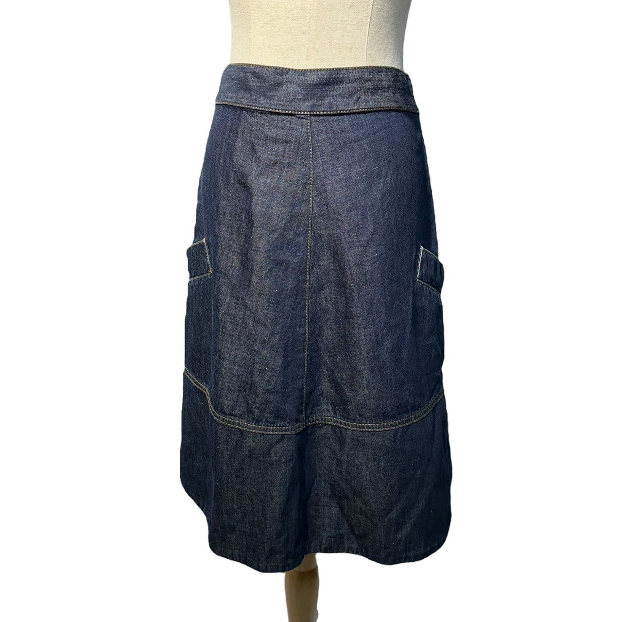 MARNI(マルニ) Front pocket Trapezoid Denim Skirt フロントポケット 台形 デニム スカート W13GOJDO01HM0TCP65 38(M程度) インディゴ