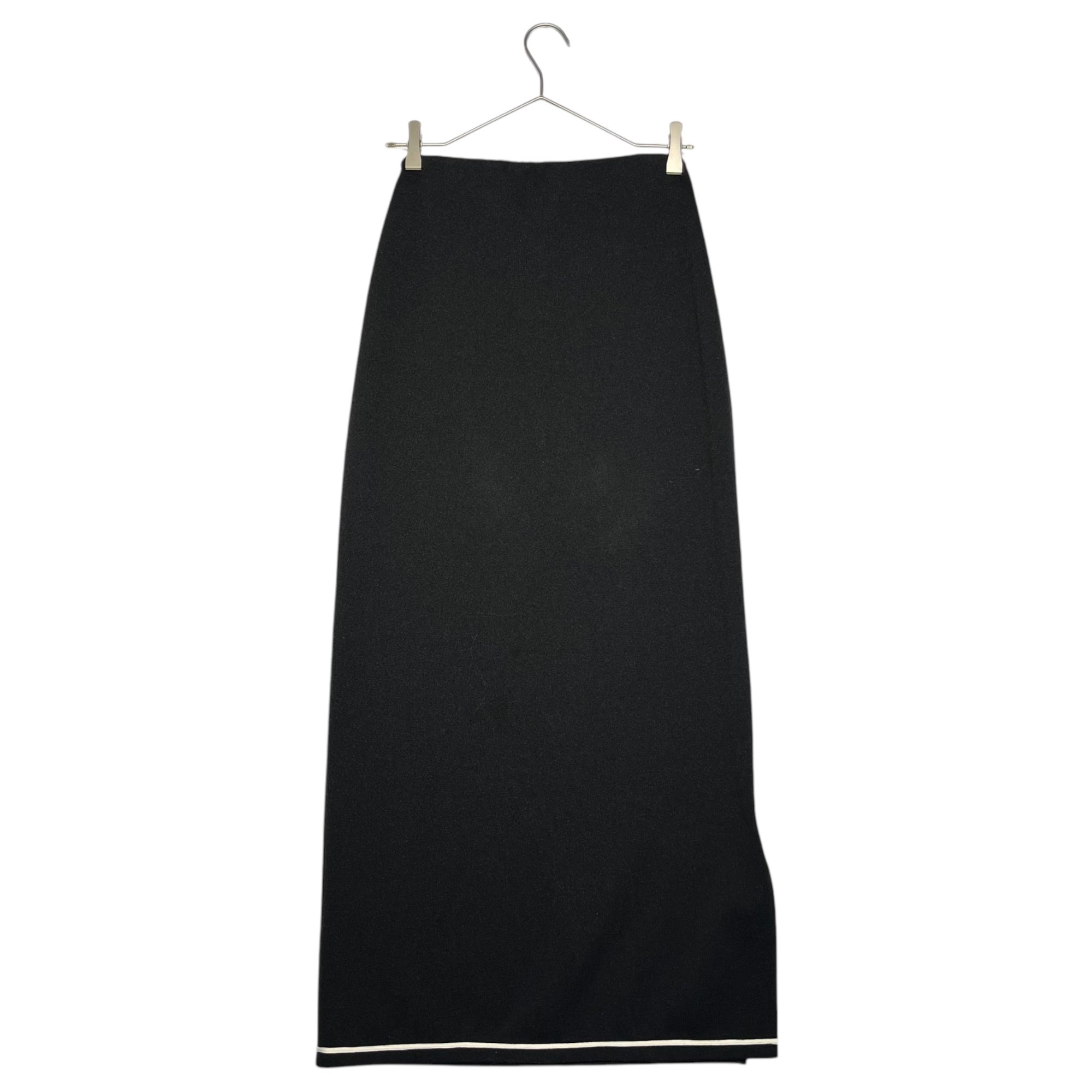 Y's(ワイズ) Hemline poly-filled long skirt 裾ライン ポリ縮絨 ロング スカート YW-T60-931 FREE ブラック